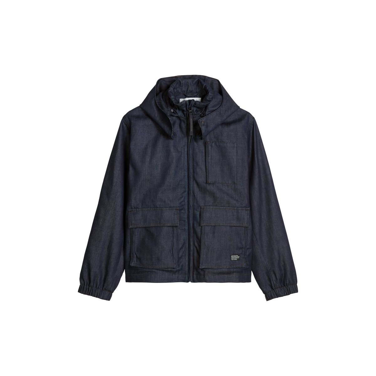 Veste en jean à capuche, coupe regular réalisé avec Orange Fiber bleu, MARC O’POLO DENIM