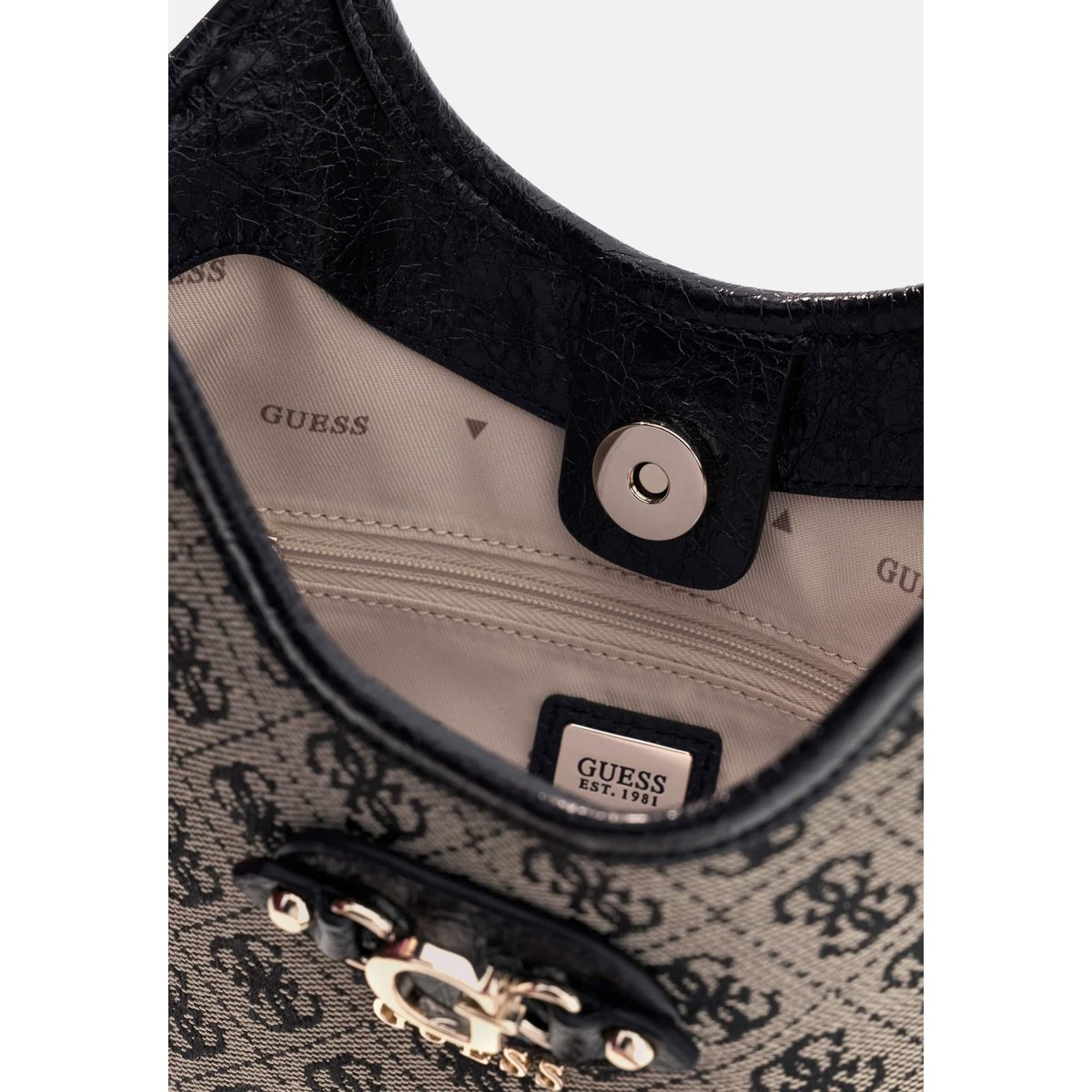 Samantha Logo Mini Shopper noir multi, GUESS