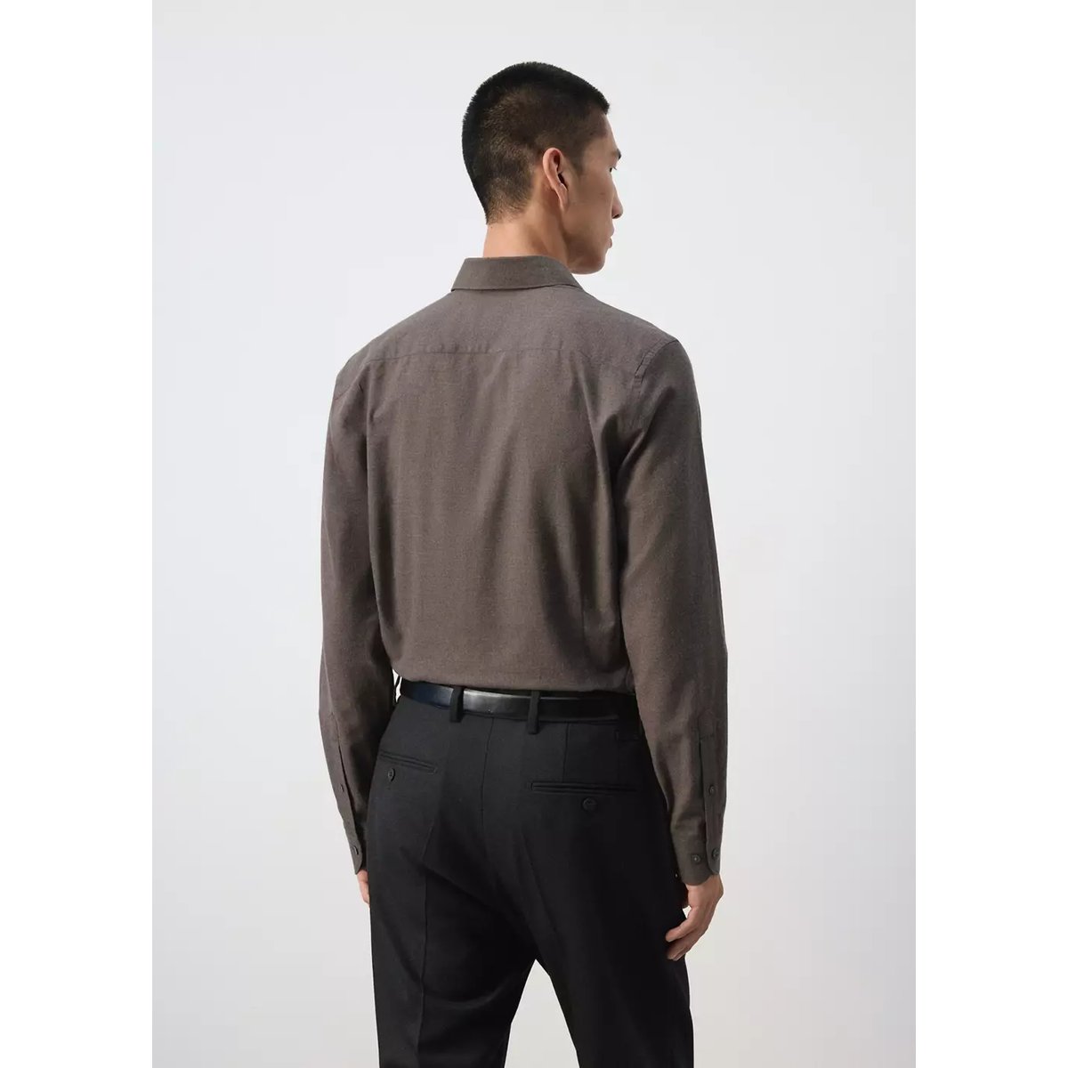 Chemise 100 % coton marron, MANGO MAN
