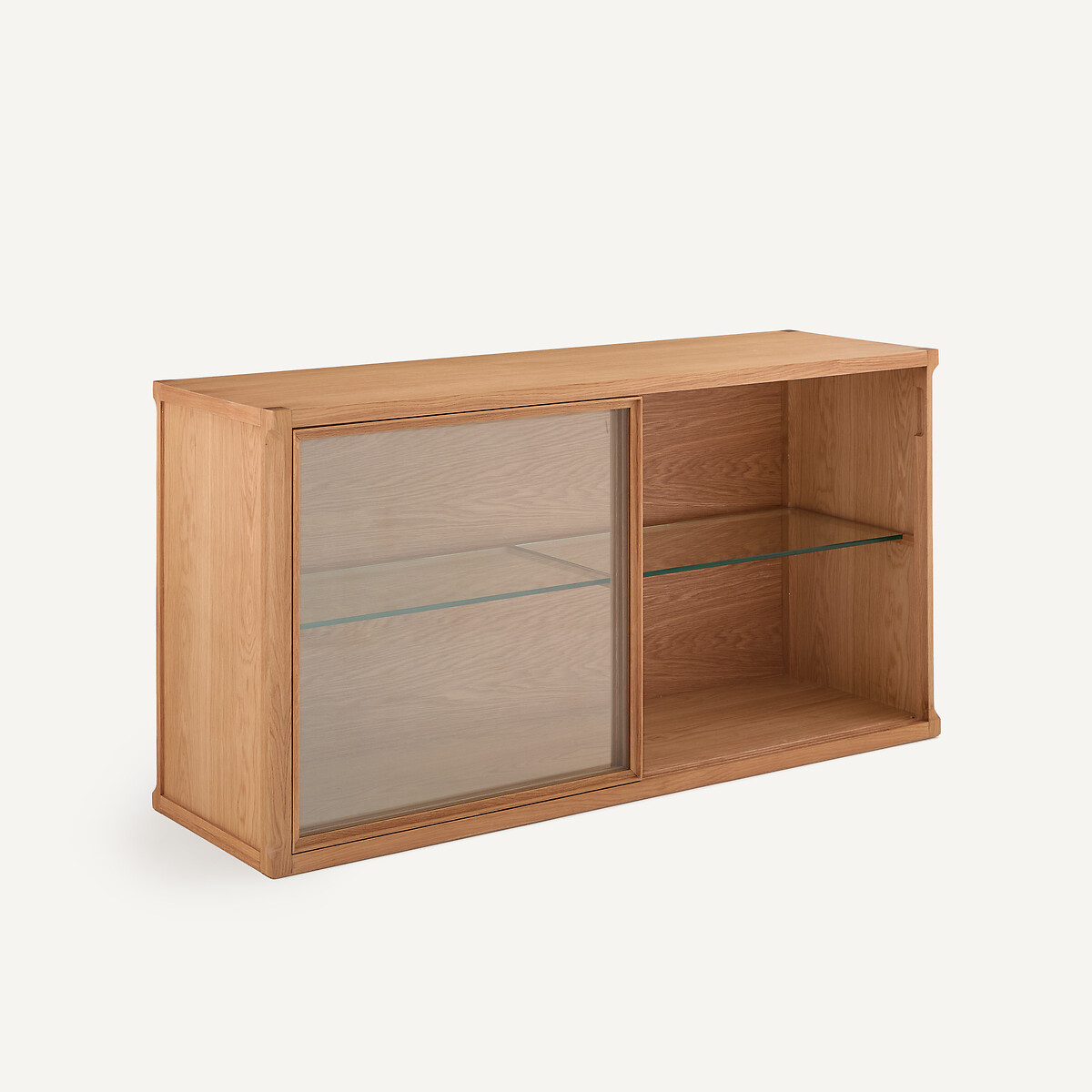 Aparador de vitrina, roble y chapa de madera, IÉNA, diseño de Emmanuel Gallina roble natural, AM.PM X EMMANUEL GALLINA
