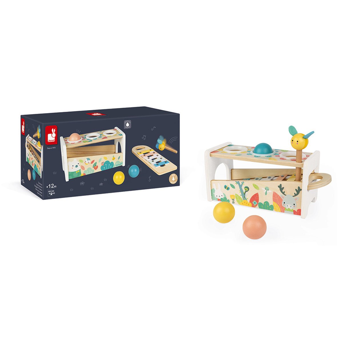Jouet musical tap tap xylo pure multicolore, JANOD