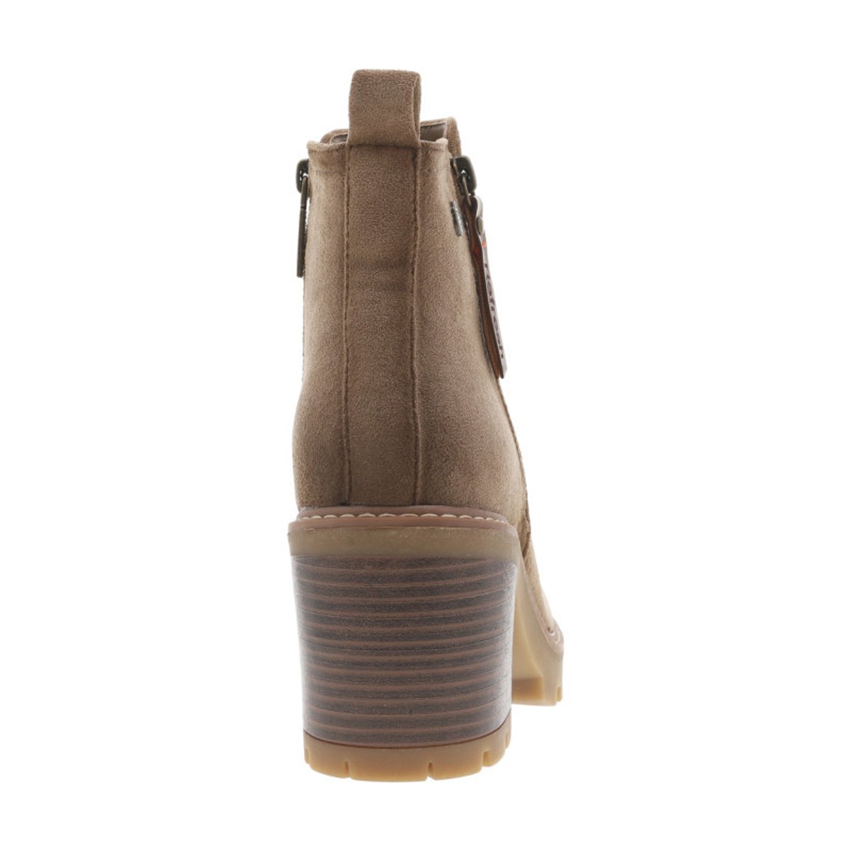 Bottine Chelsea Talon Décontractée Fermeture éclair taupe, REFRESH