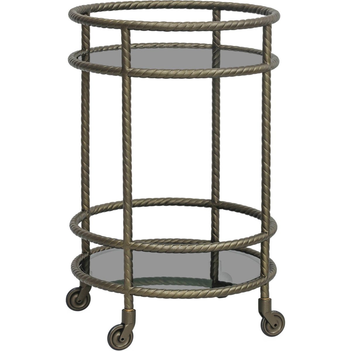 Desserte bar ronde en laiton fait main laiton antique, RECOLLECTION