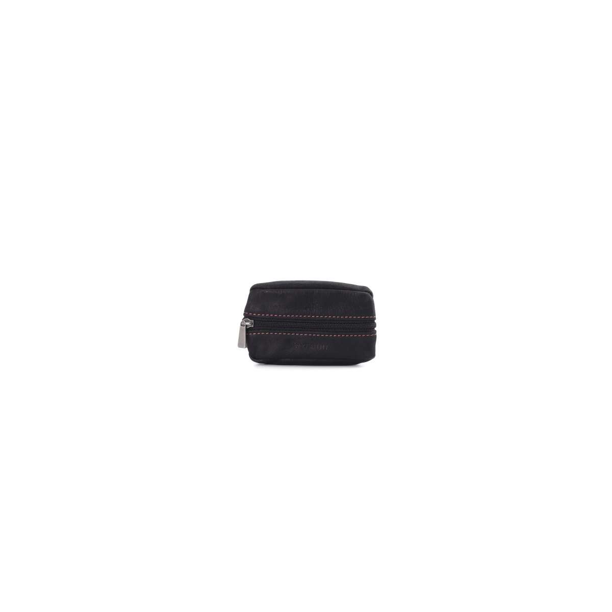 Porte-monnaie cuir noir, WYLSON