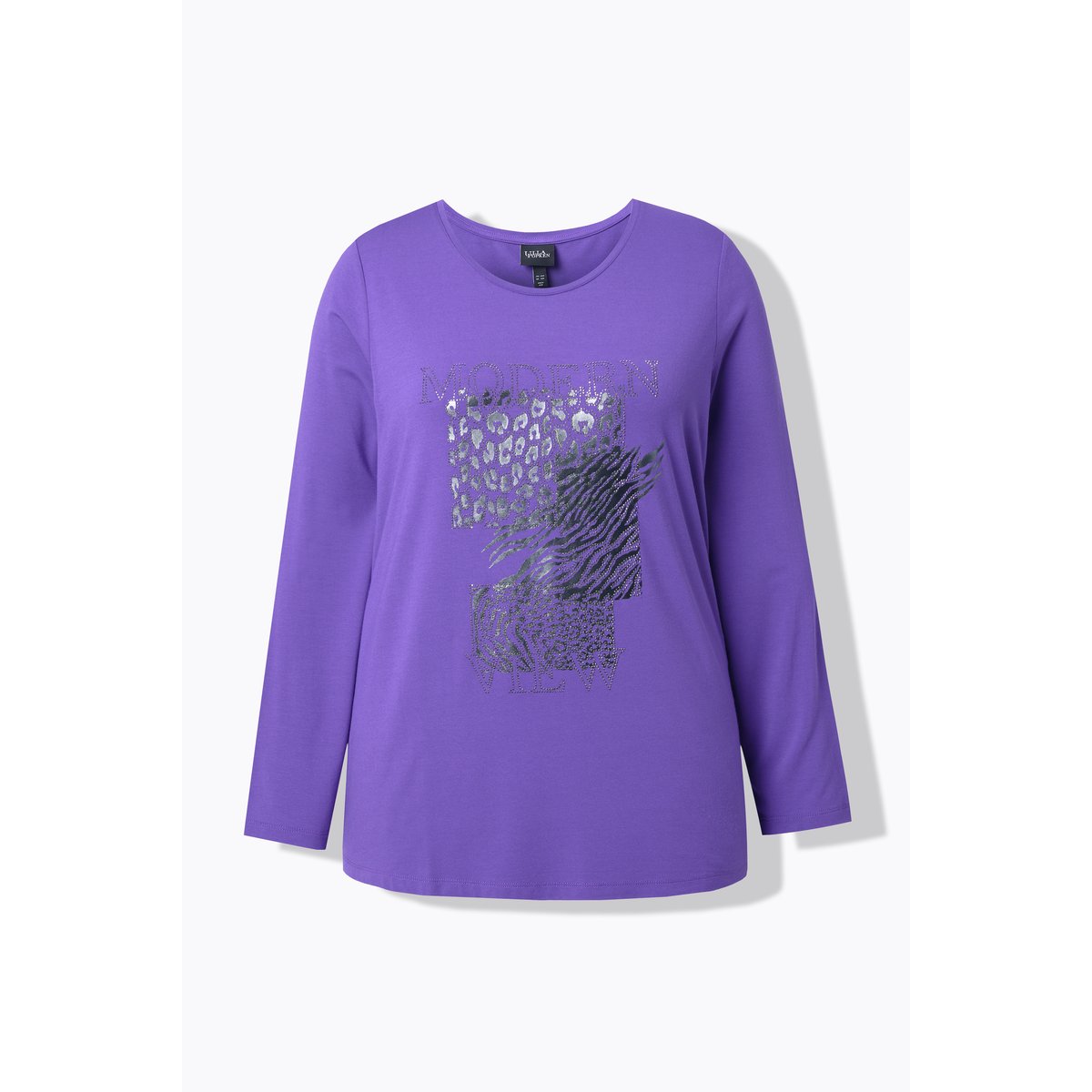 T-shirt avec strass fantaisie violet, ULLA POPKEN