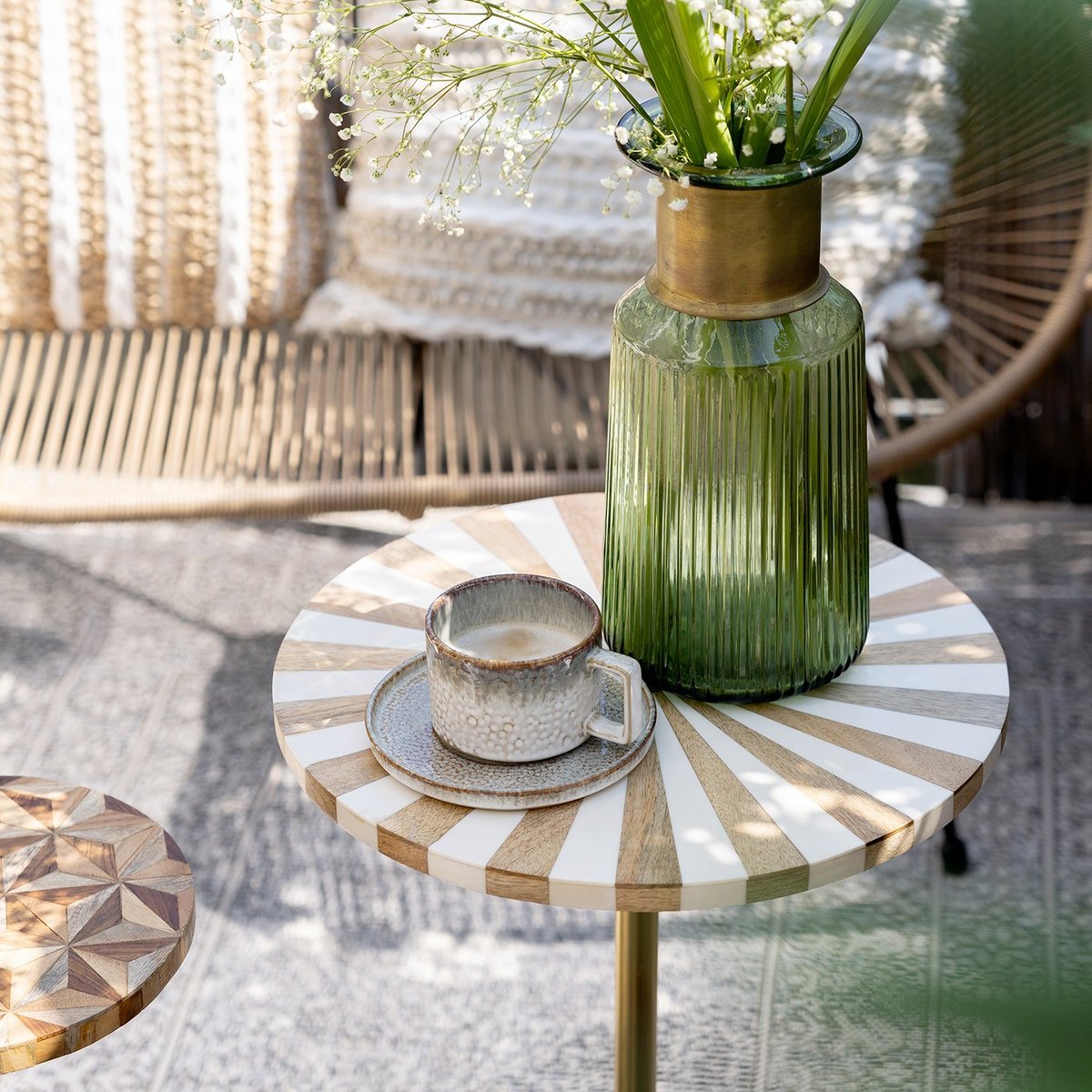 Vase en verre texturé, BARFLY vert, KARE DESIGN
