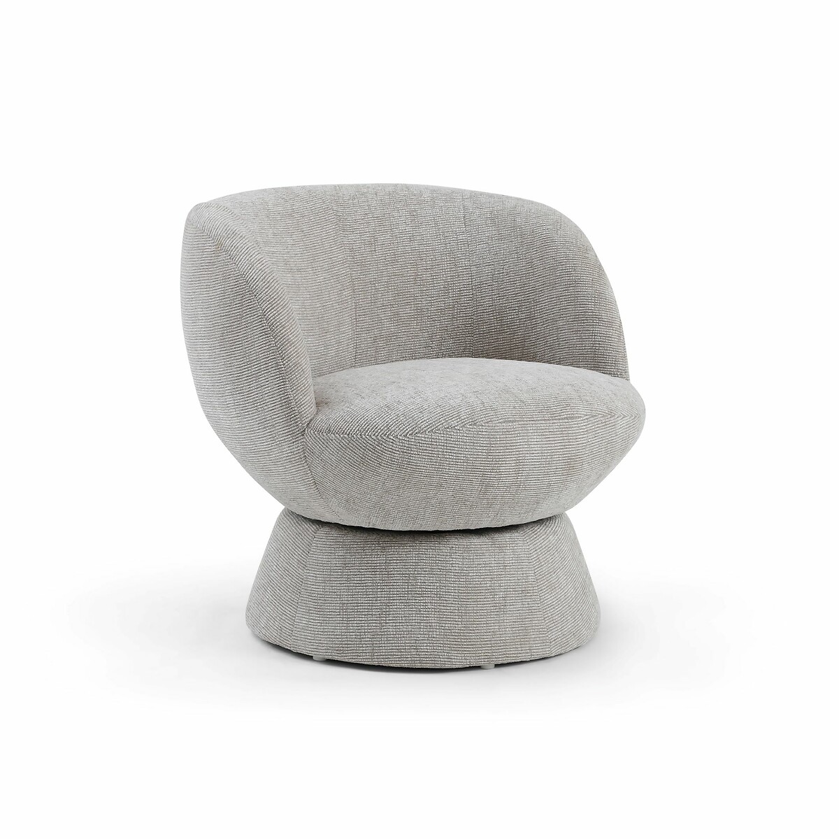 Flora Chenille Swivel Chair natural, SO'HOME