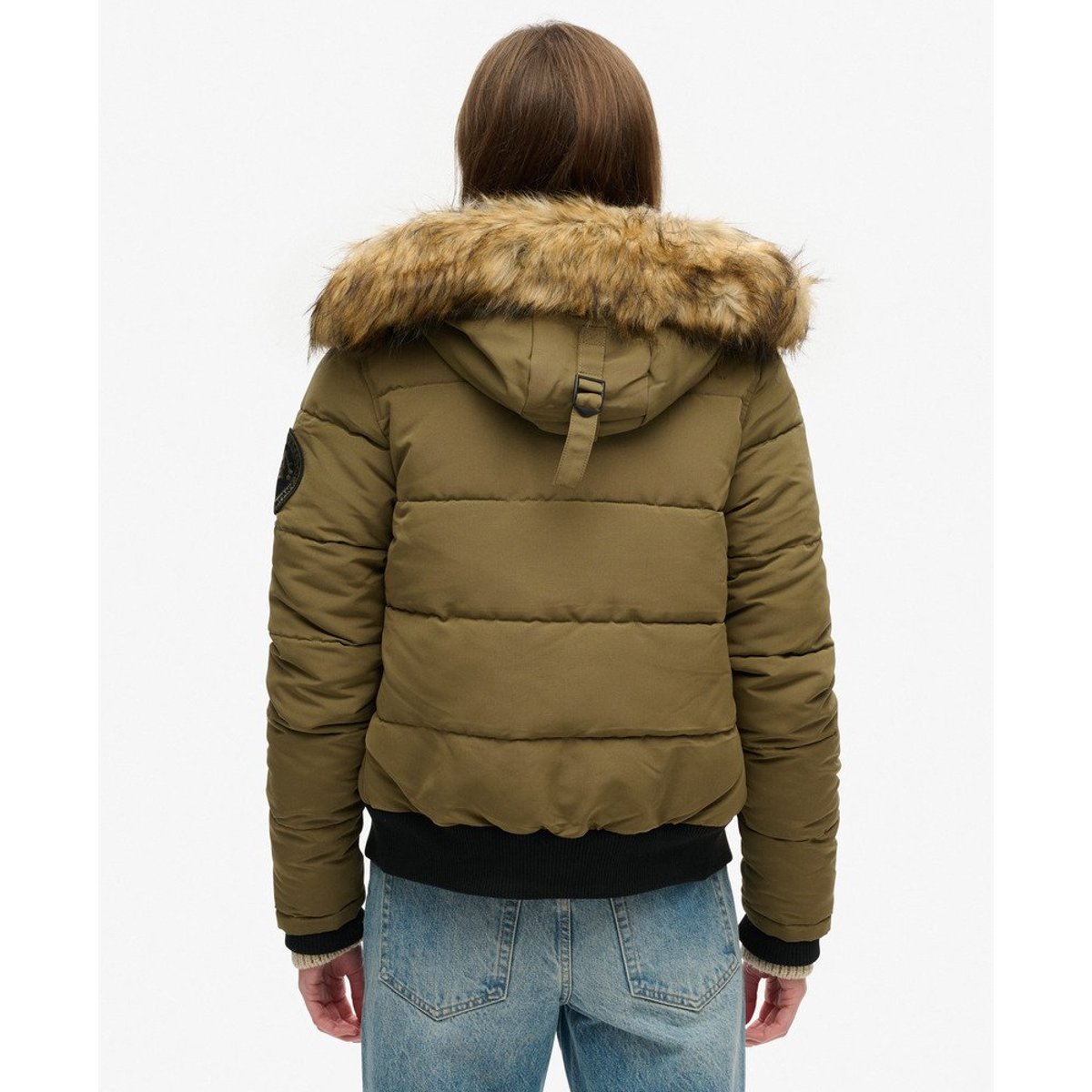 Bomber à capuche Everest olive militaire, SUPERDRY