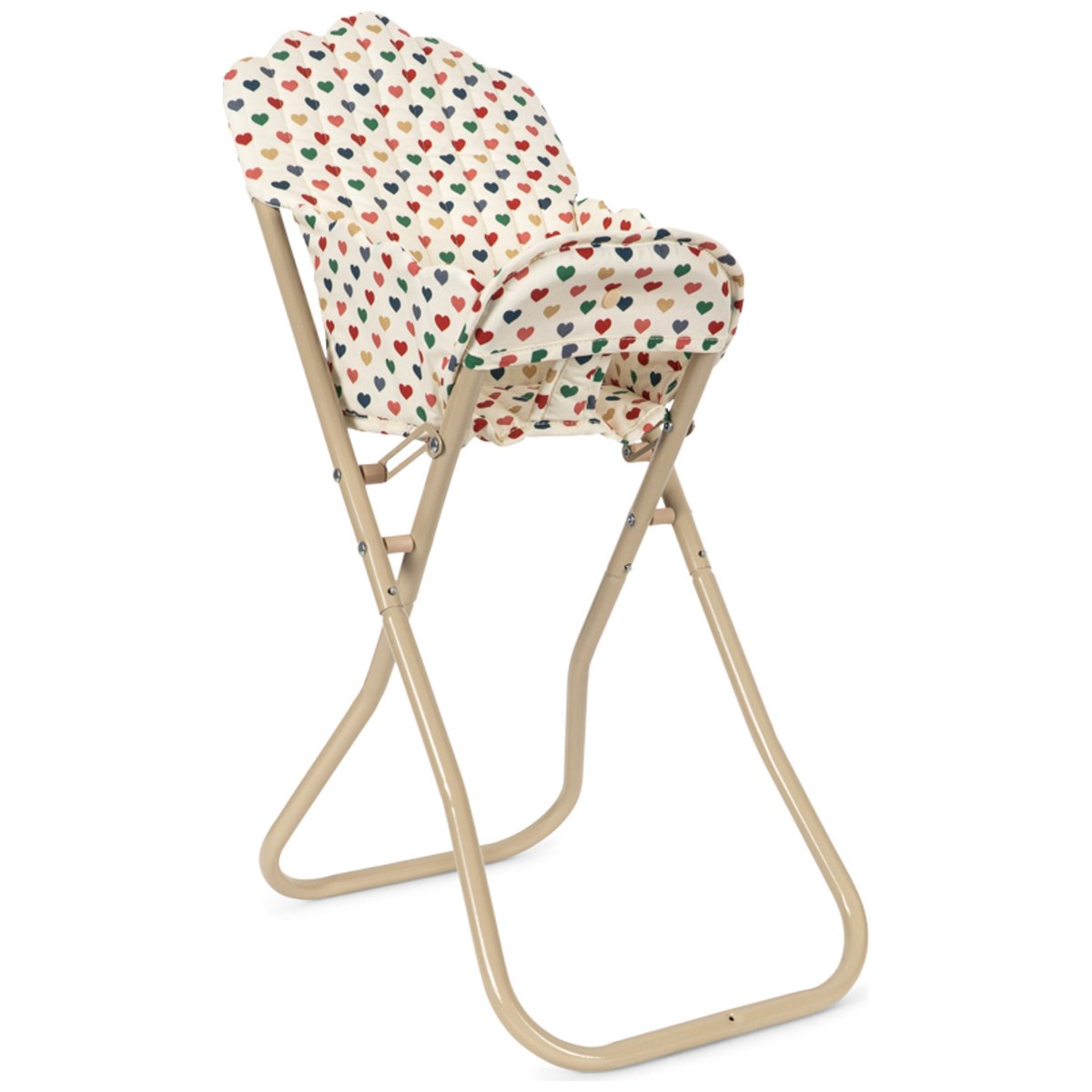 Chaise haute pour poupée rouge, beige, vert, KONGES SLOJD