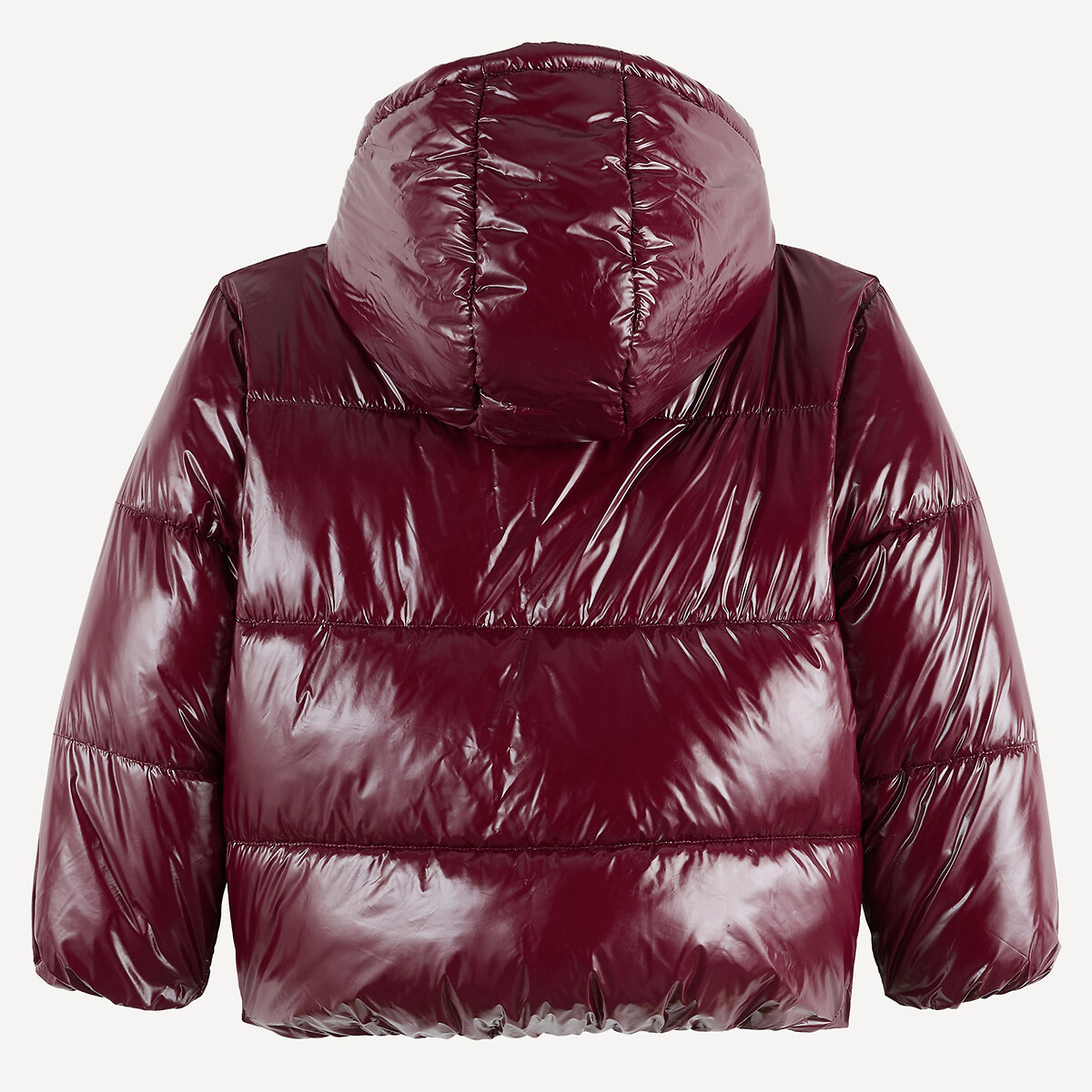 Doudoune chaude à capuche bordeaux, LA REDOUTE COLLECTIONS