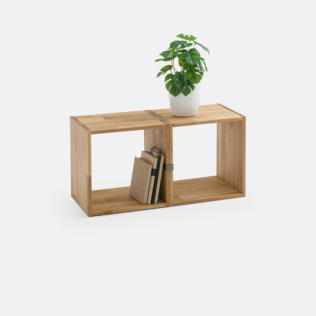 Lot de 2 cubes de rangement, en chêne massif, EDGAR chêne, LA REDOUTE INTERIEURS
