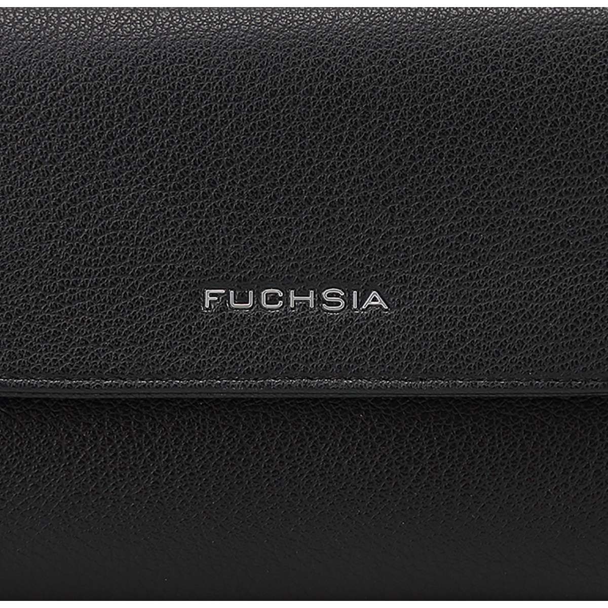 Portefeuille noir, FUCHSIA