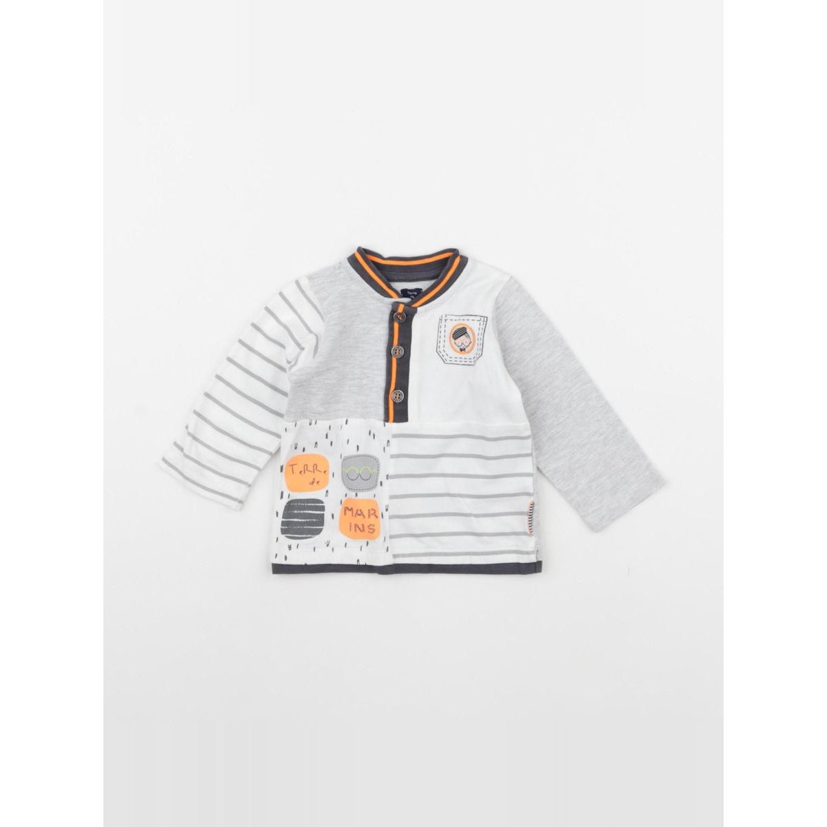 Tee-shirt - Très bon état blanc, gris, TERRE DE MARIN