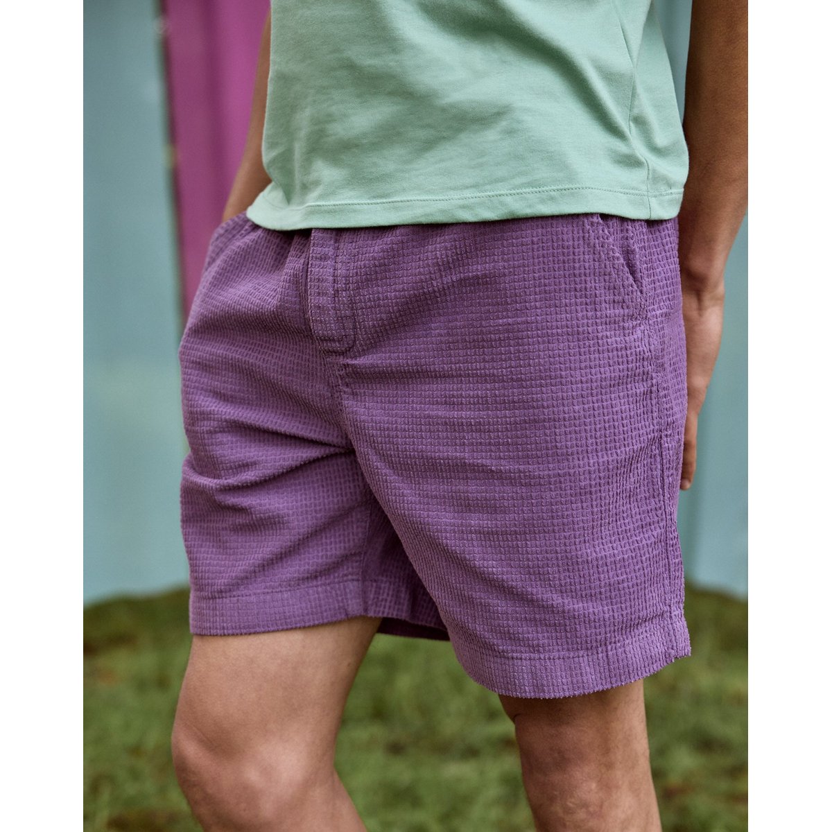 Short élastique CHEVRE violet, FAGUO