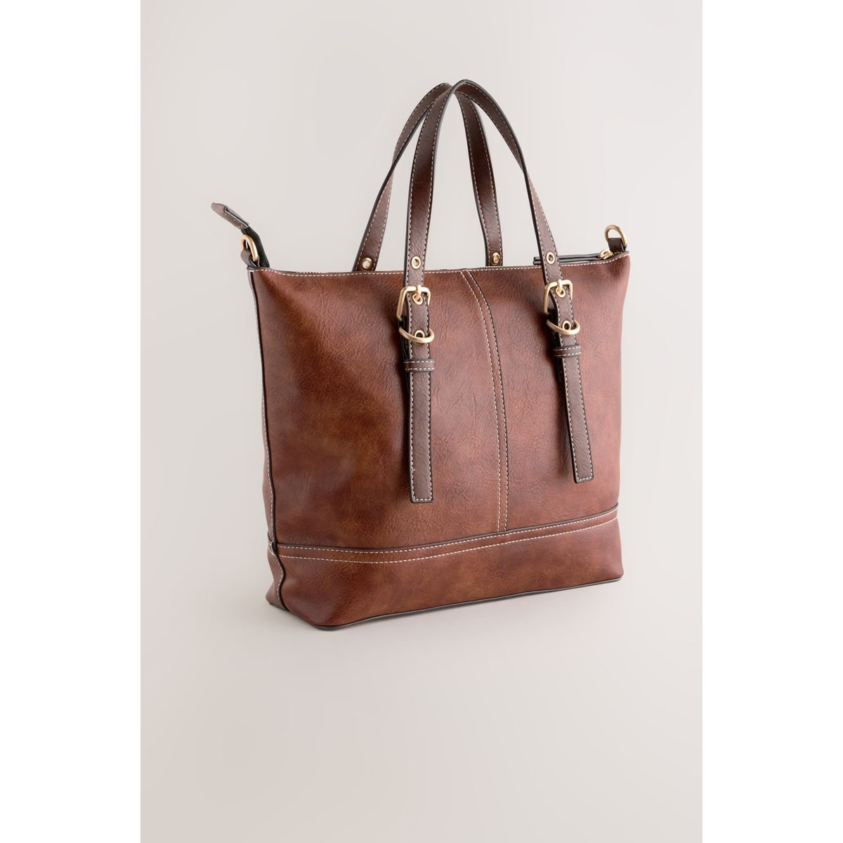 Sac à main avec boucle marron fauve, NEXT