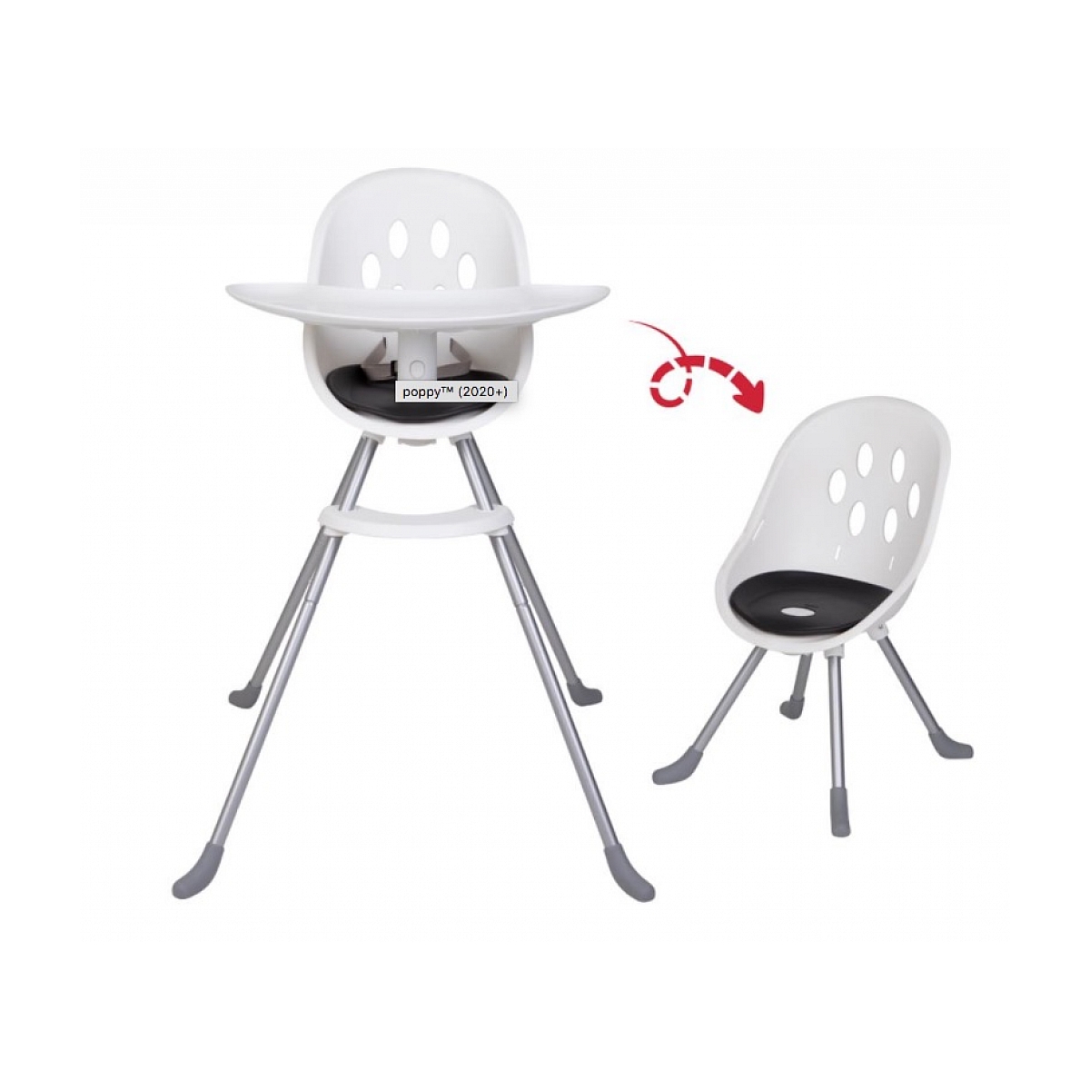 Chaise Haute Phil and Teds Poppy 2020 couleur unique, PHIL ET TEDS