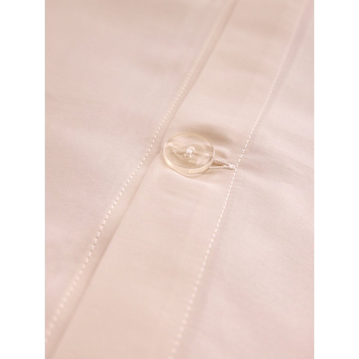 Housse de couette satin de coton "Léonore" ecru/marine, CYRILLUS