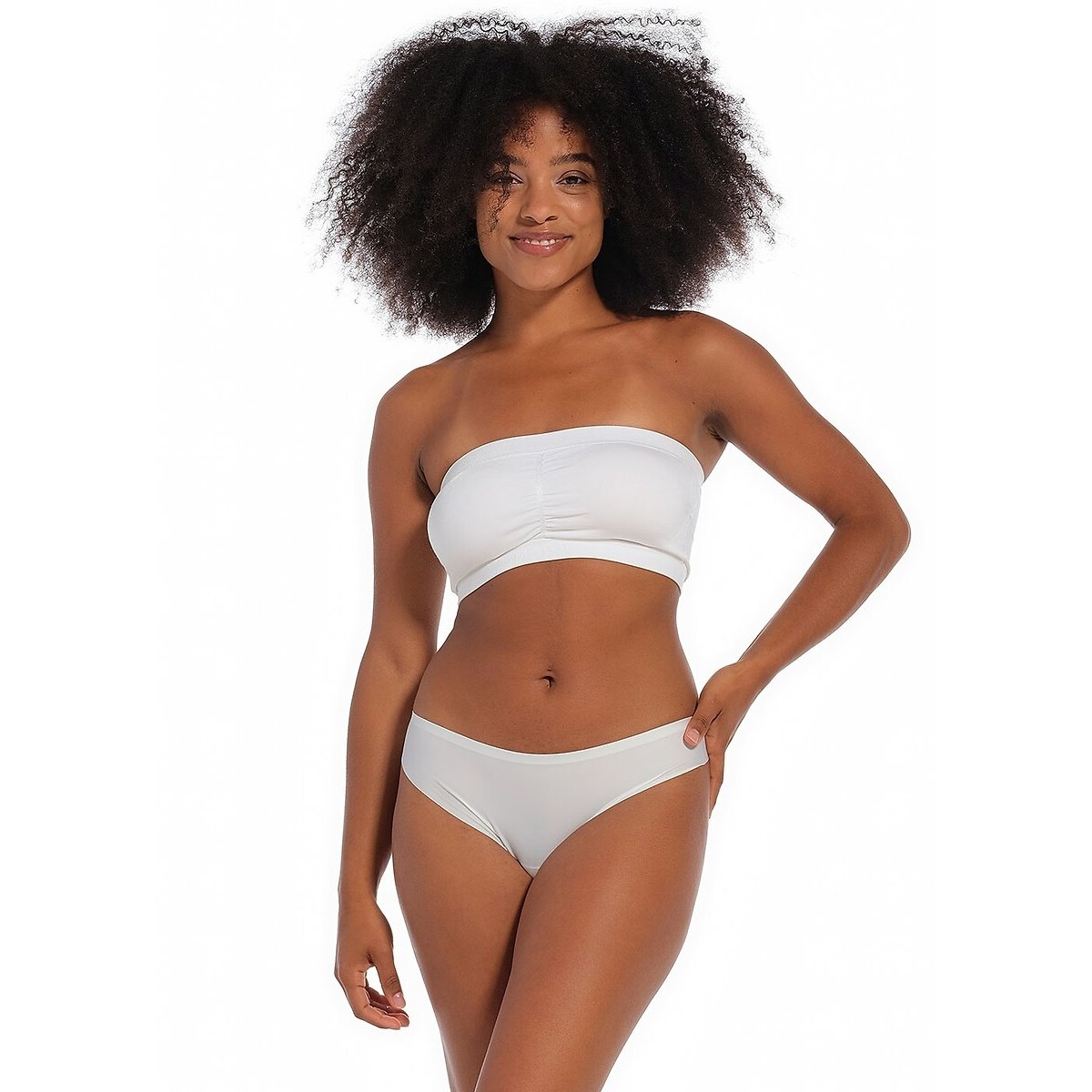 Soutien-gorge bandeau push-up blanc, MAGIC BODYFASHION