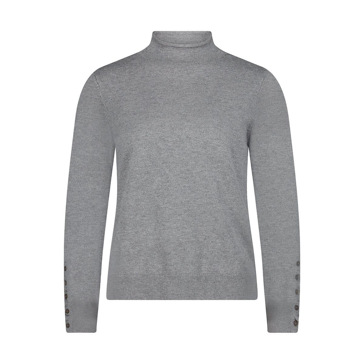Pull-over en maille à col droit gris, CARTOON