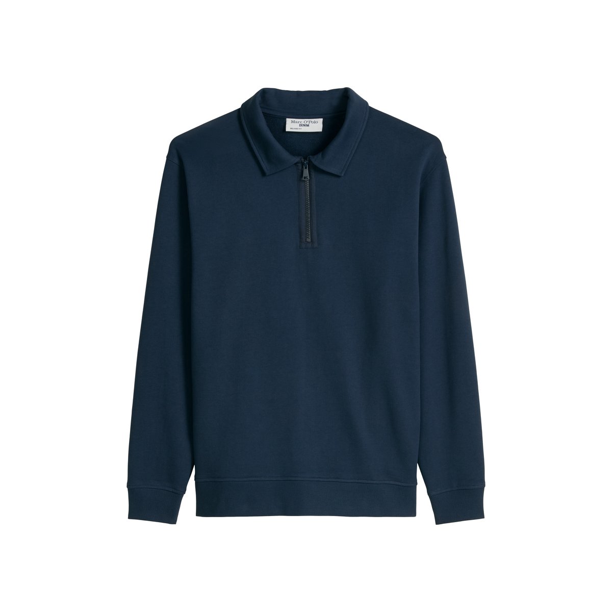 Sweat-Troyer relaxed en pur coton bio bleu foncé, MARC O’POLO DENIM