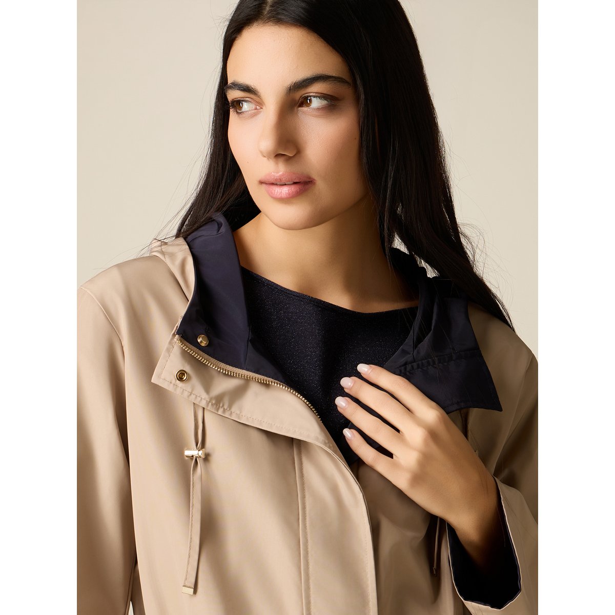 Parka réversible avec capuche bleu, OLTRE