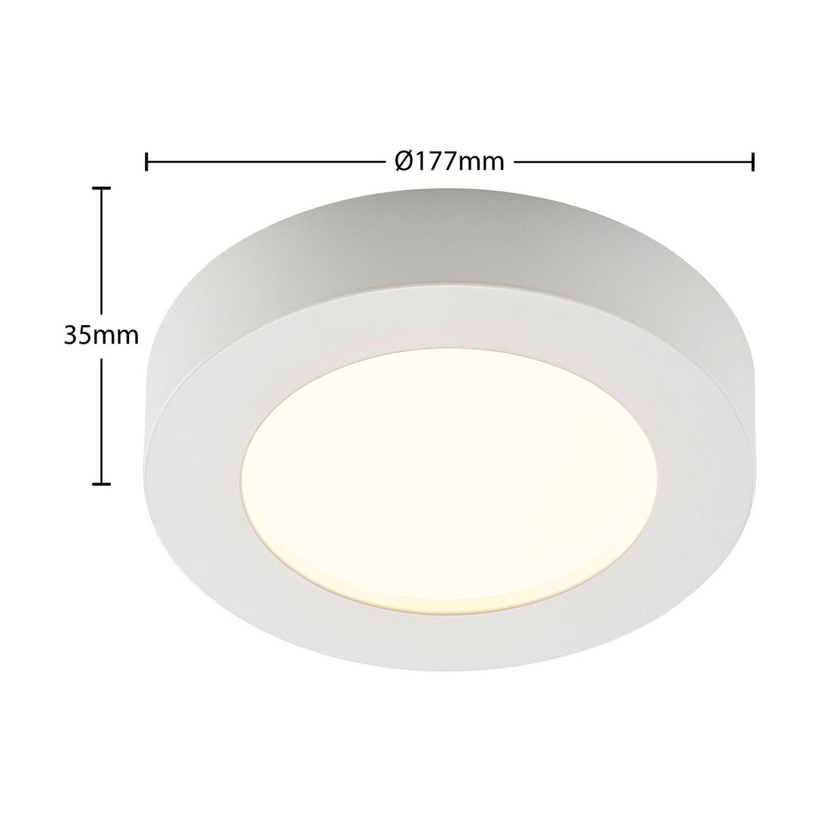 Plafonnier en aluminium moderneLED, Edwina blanc, PRIOS