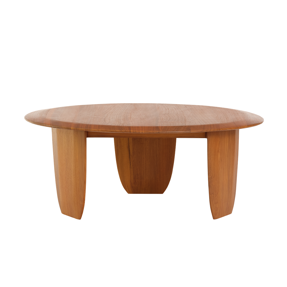 Table basse en teck massif ronde JEANNE couleur unique, BERAH GETAH