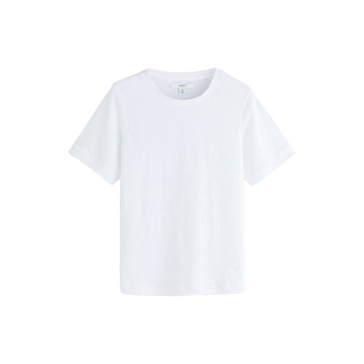 T-shirt ras du cou en lin n. premium blanc, NEXT