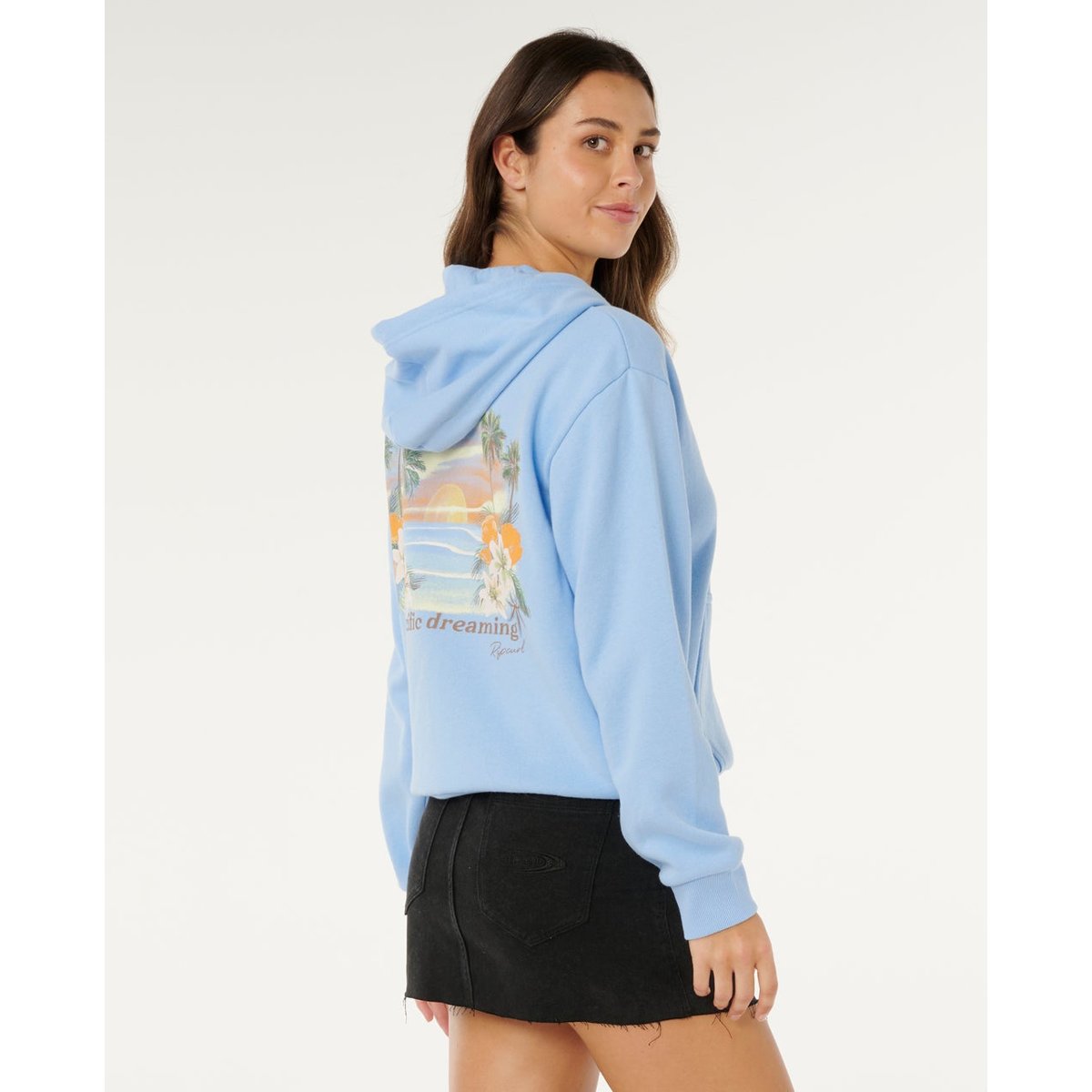 Sweat à capuche zippé Poolside Relaxed bleu clair, RIP CURL