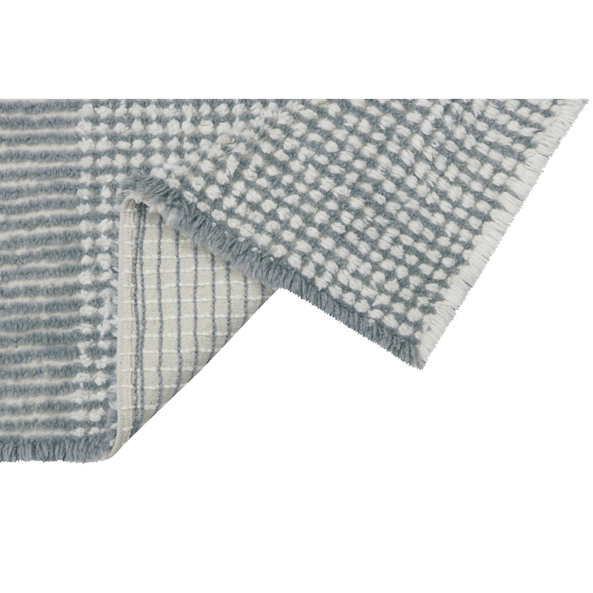 Tapis à laine Rectangulaire KAIA bleu, LORENA CANALS