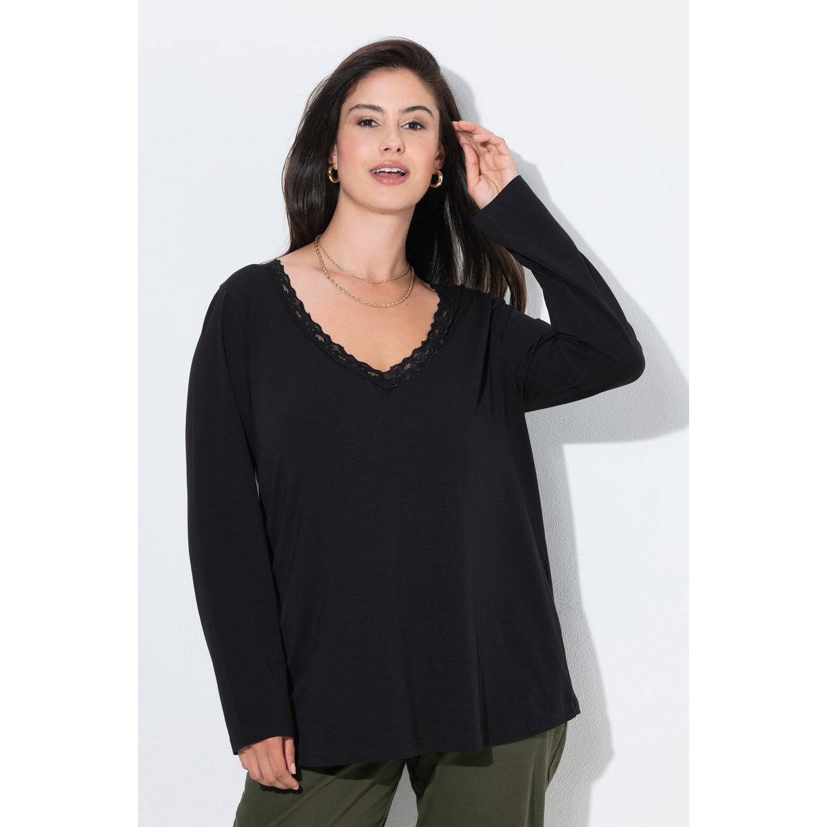 T-shirt manches longues noir, ULLA POPKEN