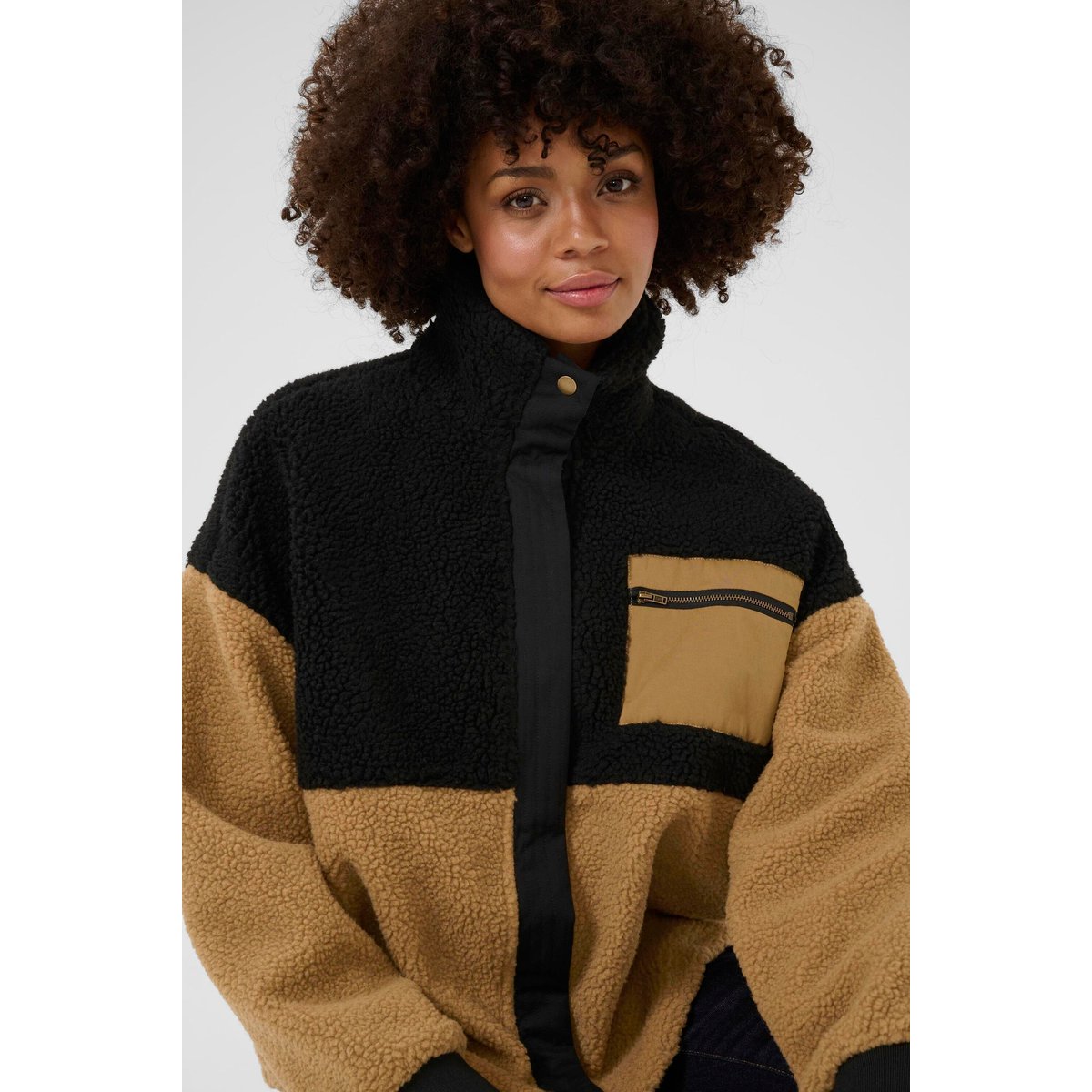Manteau noir beige black/cub, CULTURE