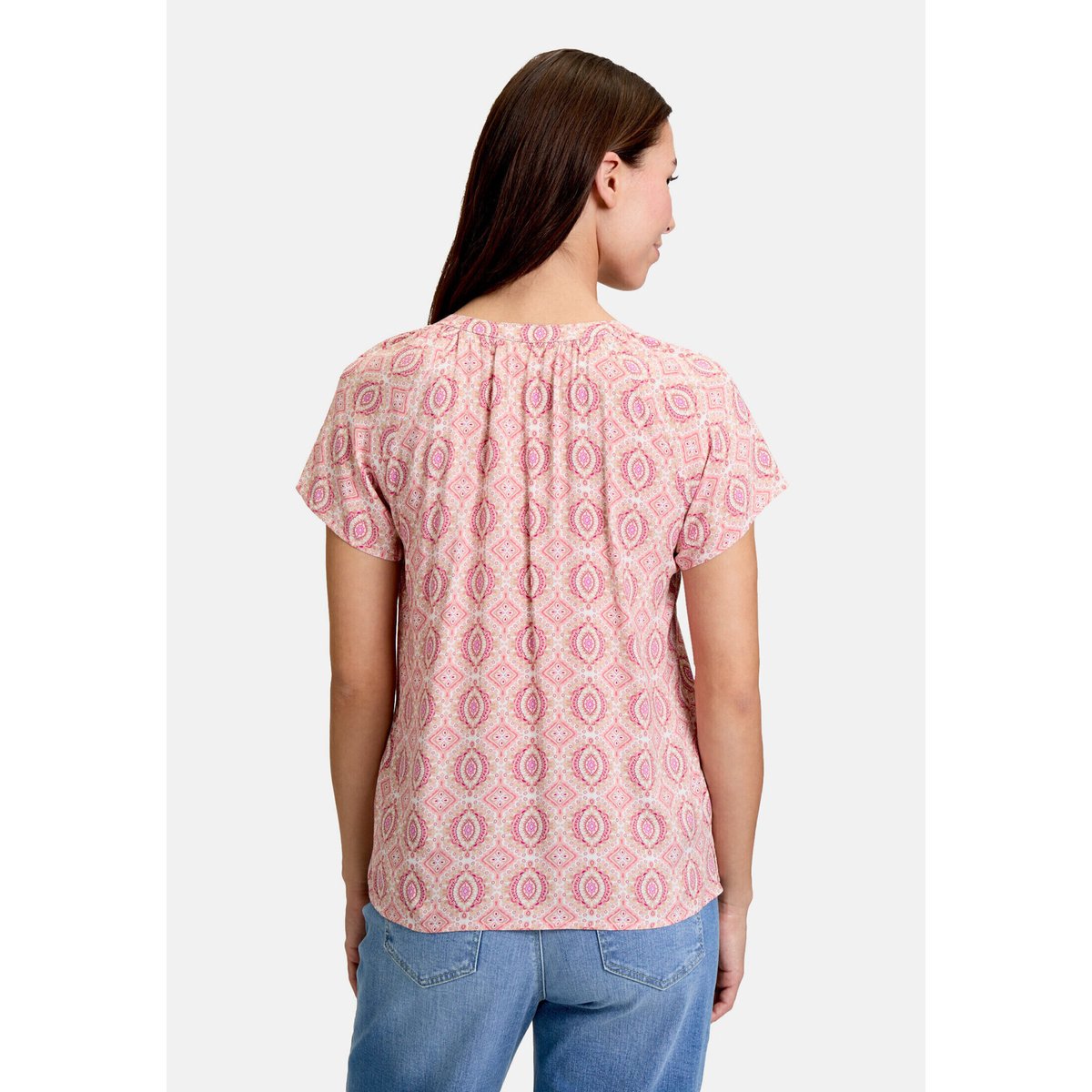 T-shirt façon blouse à ruches cream/apricot, CARTOON
