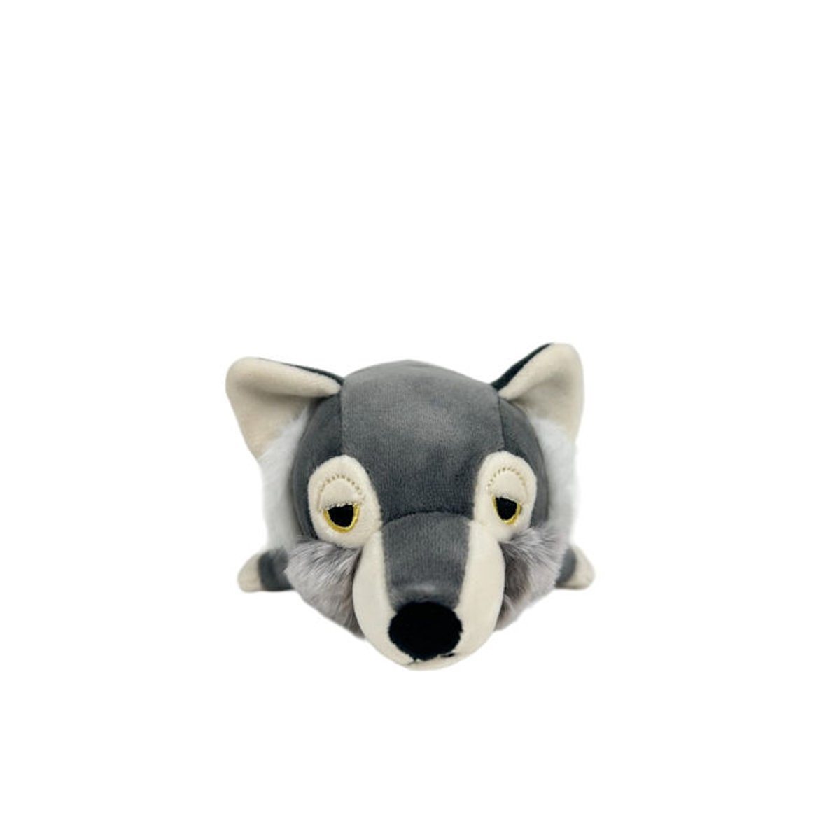 Peluche Loulou le Loup gris, blanc, noir, NEMU NEMU