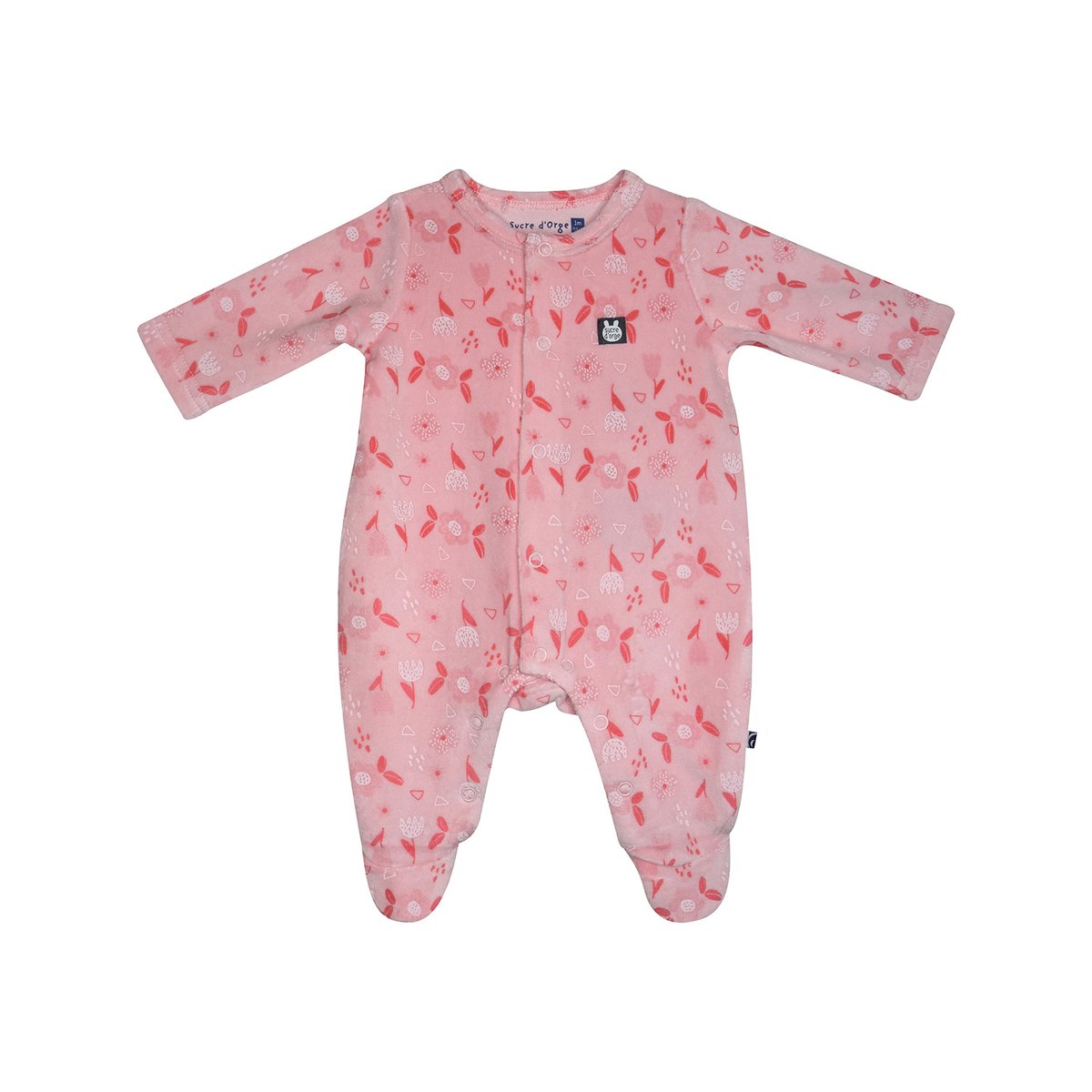 Dors bien naceira velours rase ouverture devant naissance rose, SUCRE D'ORGE
