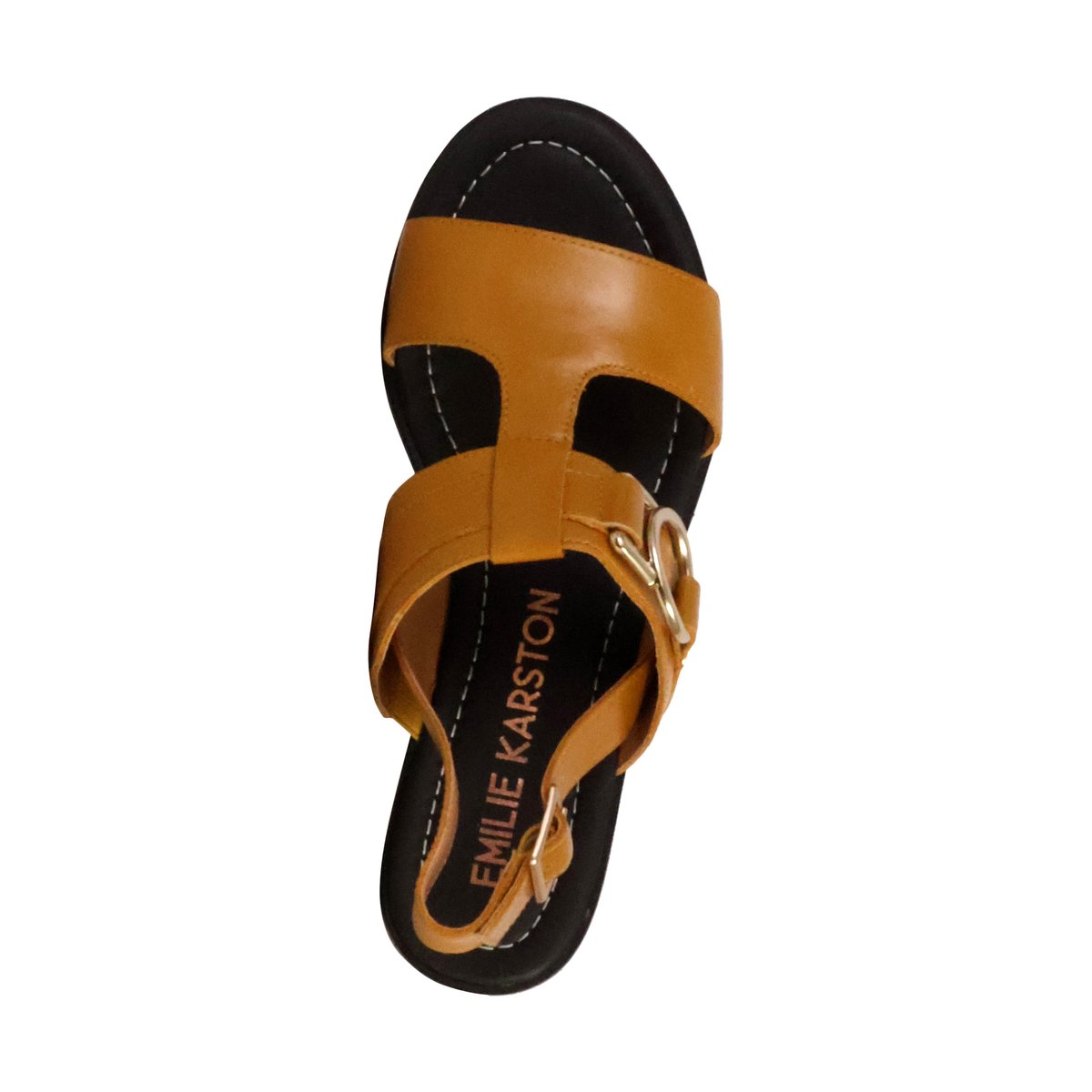 Sandales Cuir Gretta camel, EMILIE KARSTON