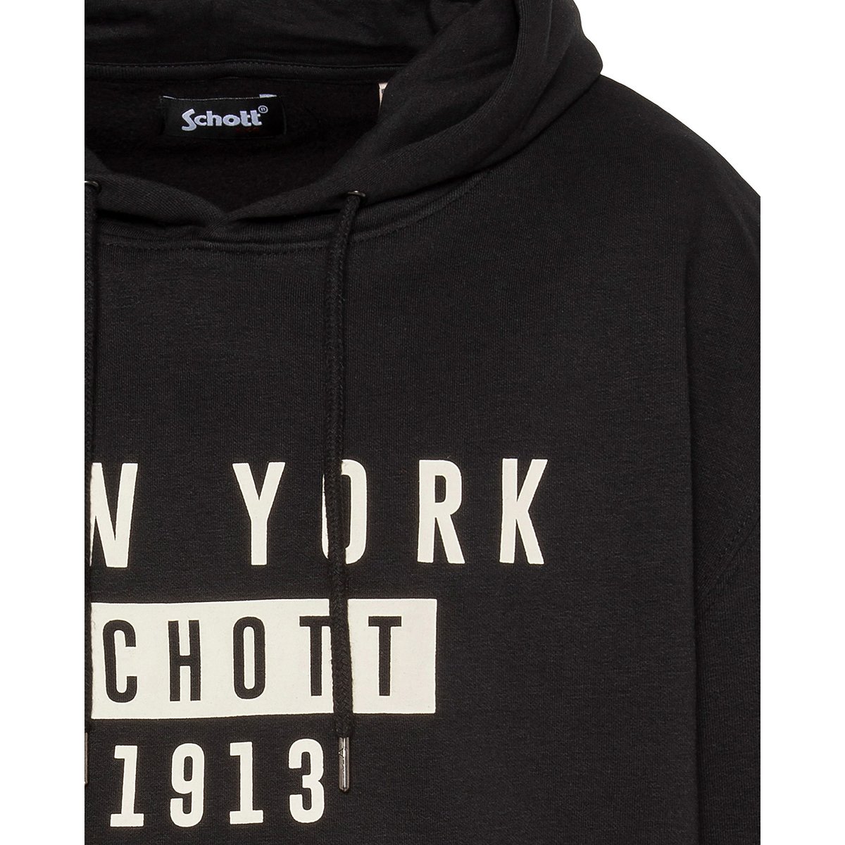 Sweatshirt à capuche NEW YORK noir, SCHOTT