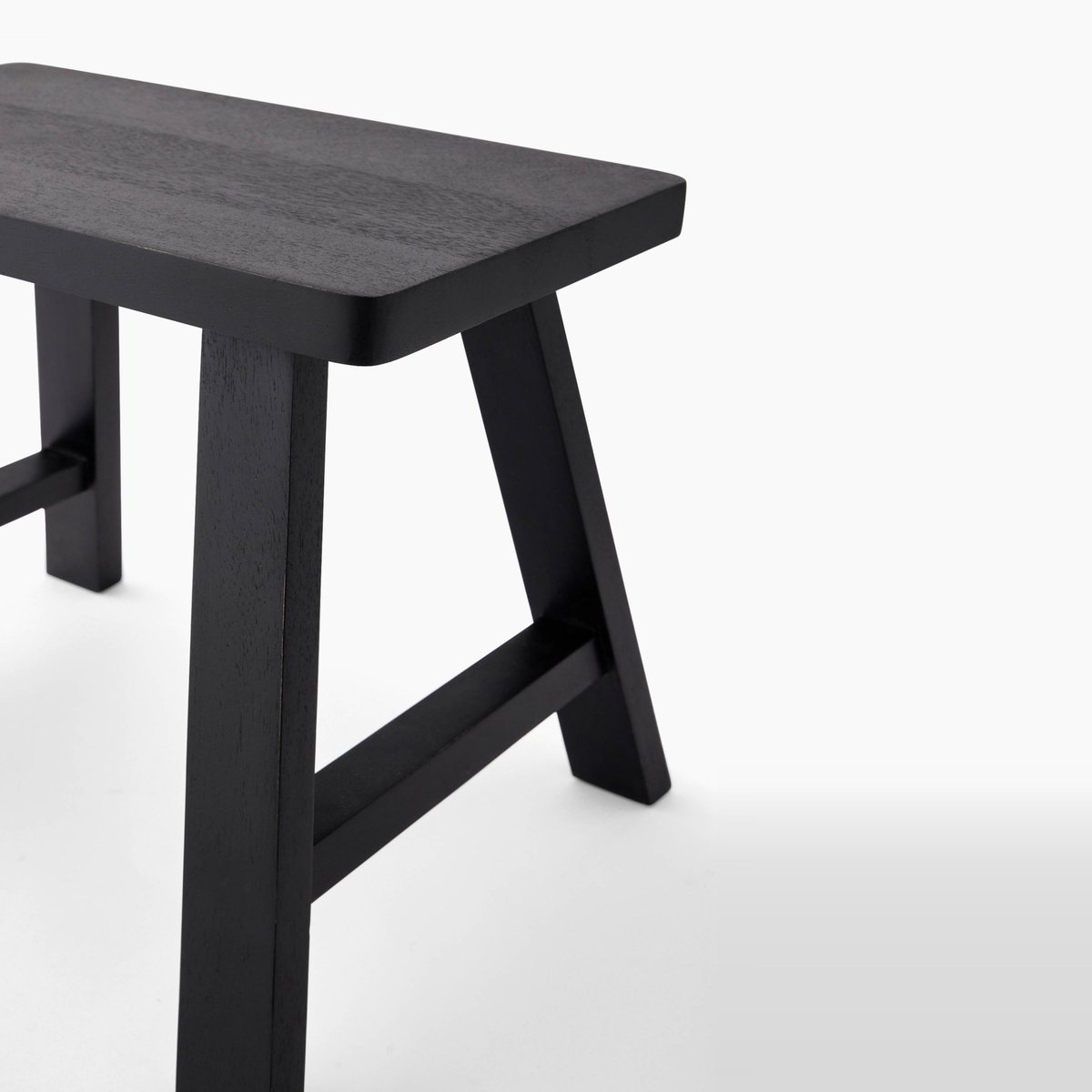 Tabouret en bois de manguier noir, MONOPRIX