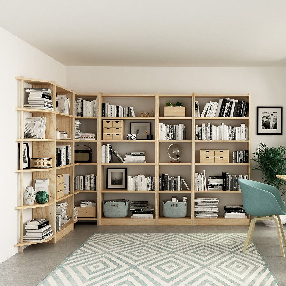 Étagère pin massif GALA-185X80 bois clair, EUROPE & NATURE