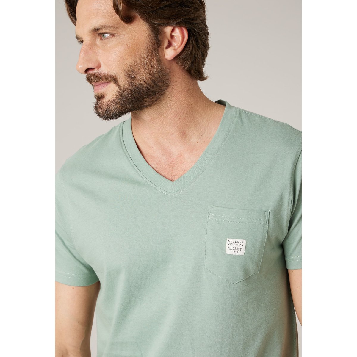 T-shirt homme en coton VASITO tilleul, DEELUXE