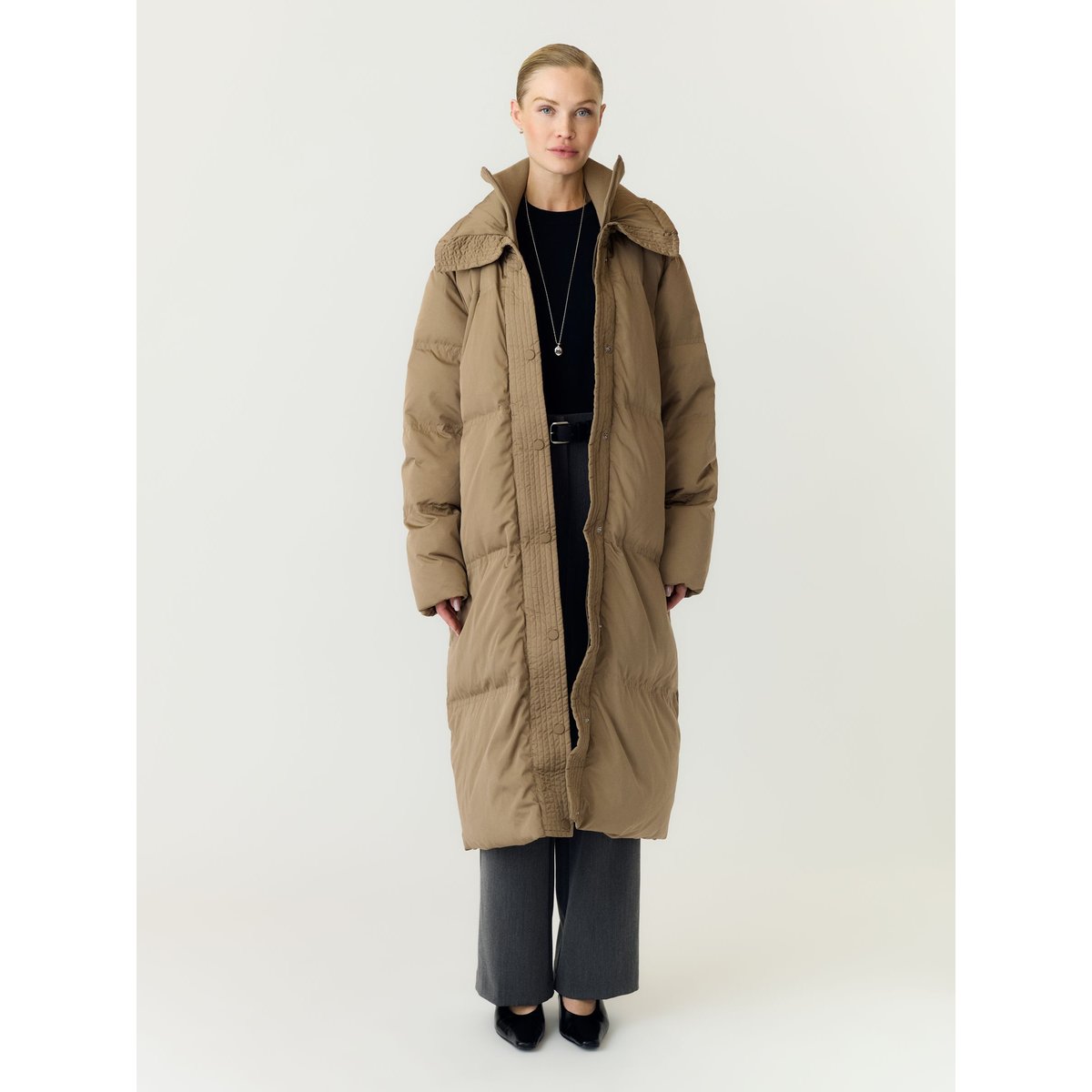 Manteau En Duvet marron - sepia tint, YAS