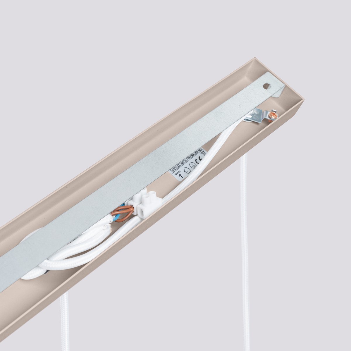 Suspension Aluminium Taupe GU10 3 Karbon marron, EDEN