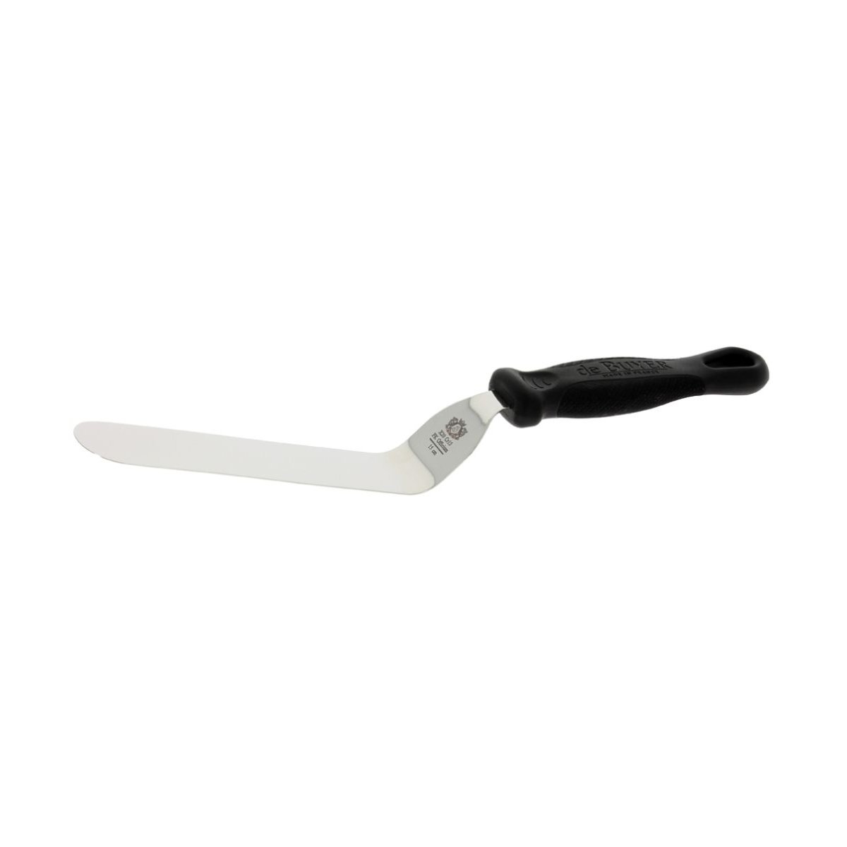 Mini spatule coudée arrondie 15 cm argent / métallique, DE BUYER