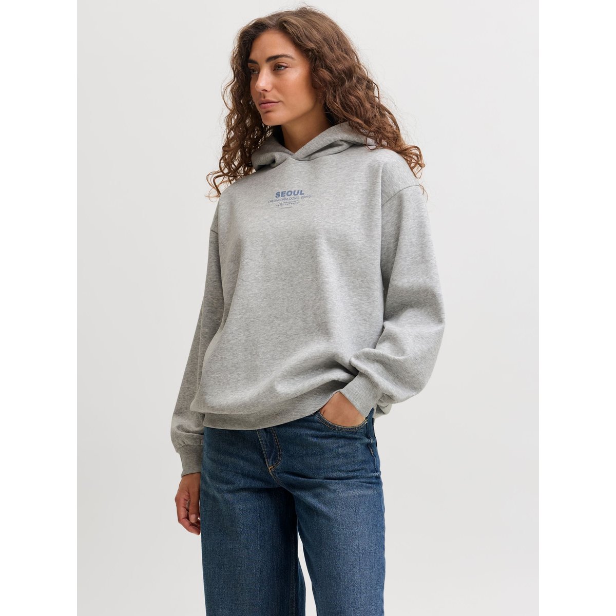 Sweat À Capuche grise - light grey melange, JJXX