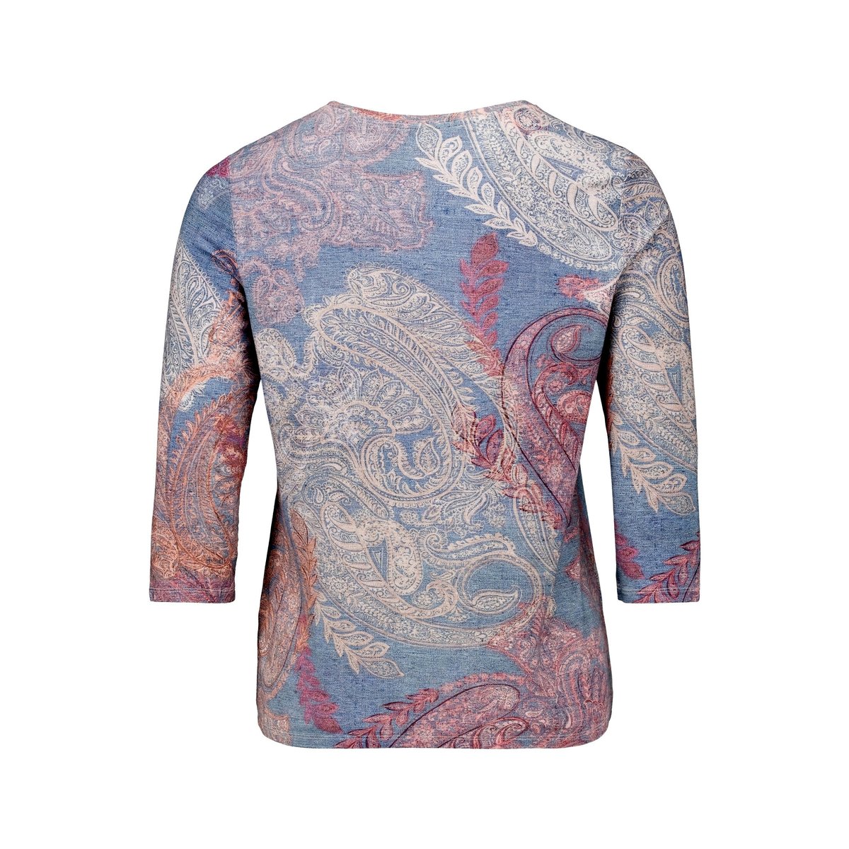 T-shirt basique à imprimé bleu/rouge, BETTY BARCLAY