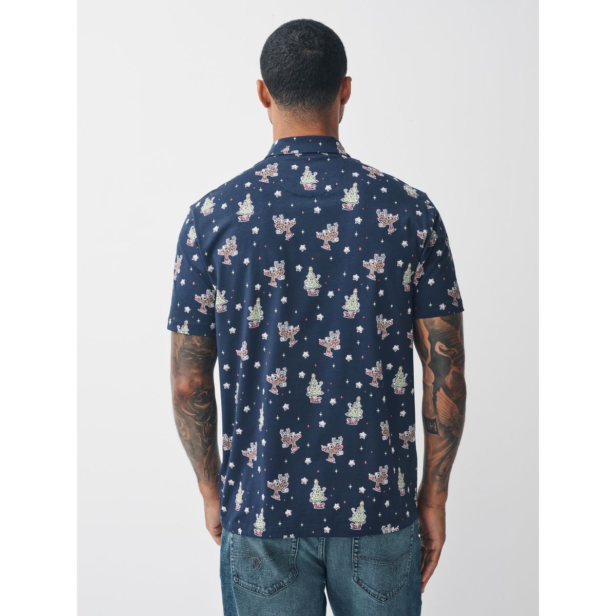 Polo de noël renne bleu marine, NEXT