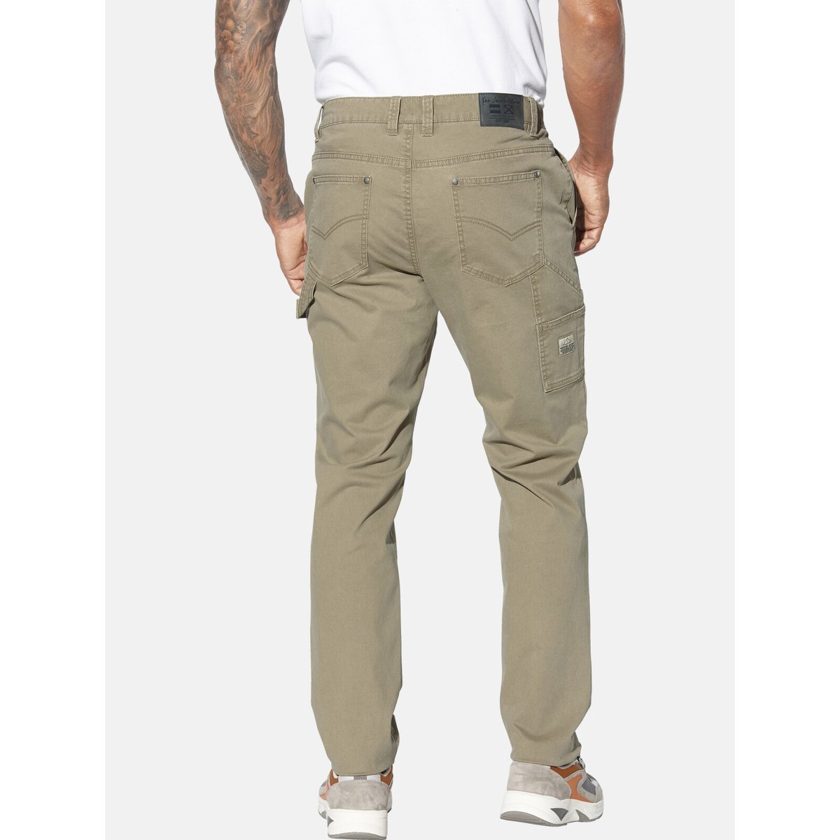Pantalon taille basse HELVIK beige, JAN VANDERSTORM
