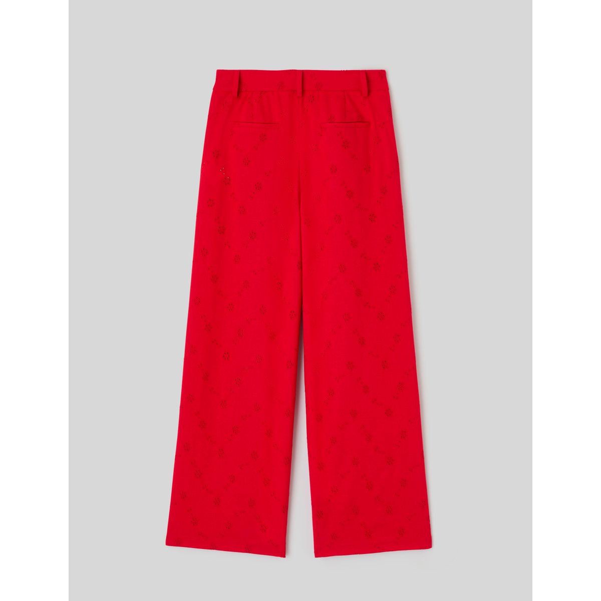 Pantalon broderie anglaise rouge, BZB