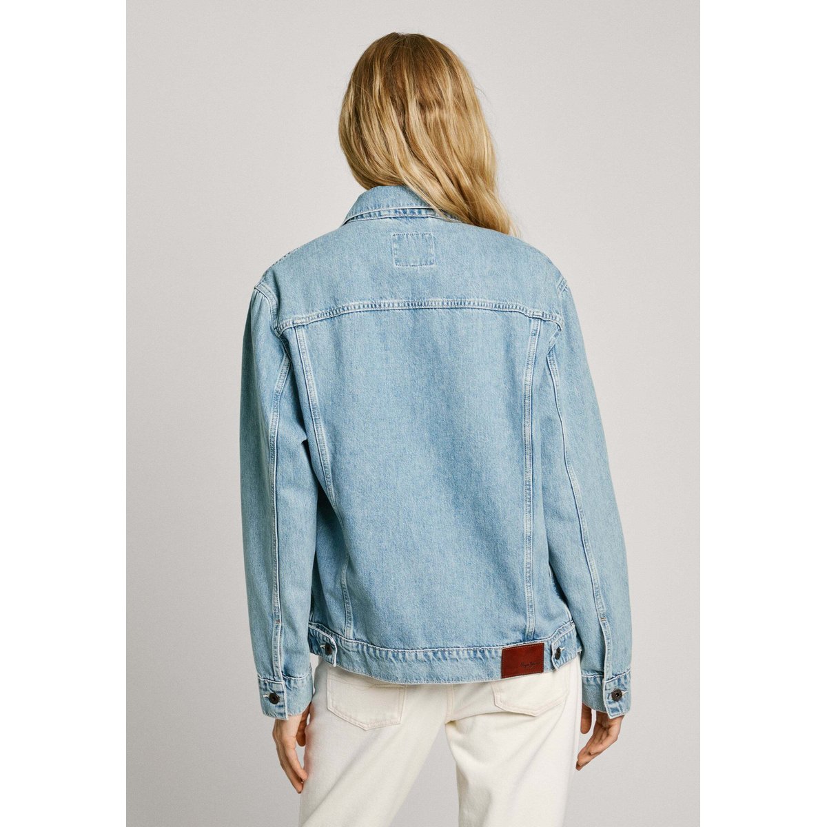 Veste Coupe Boyfriend En Denim blue grey rigid, PEPE JEANS