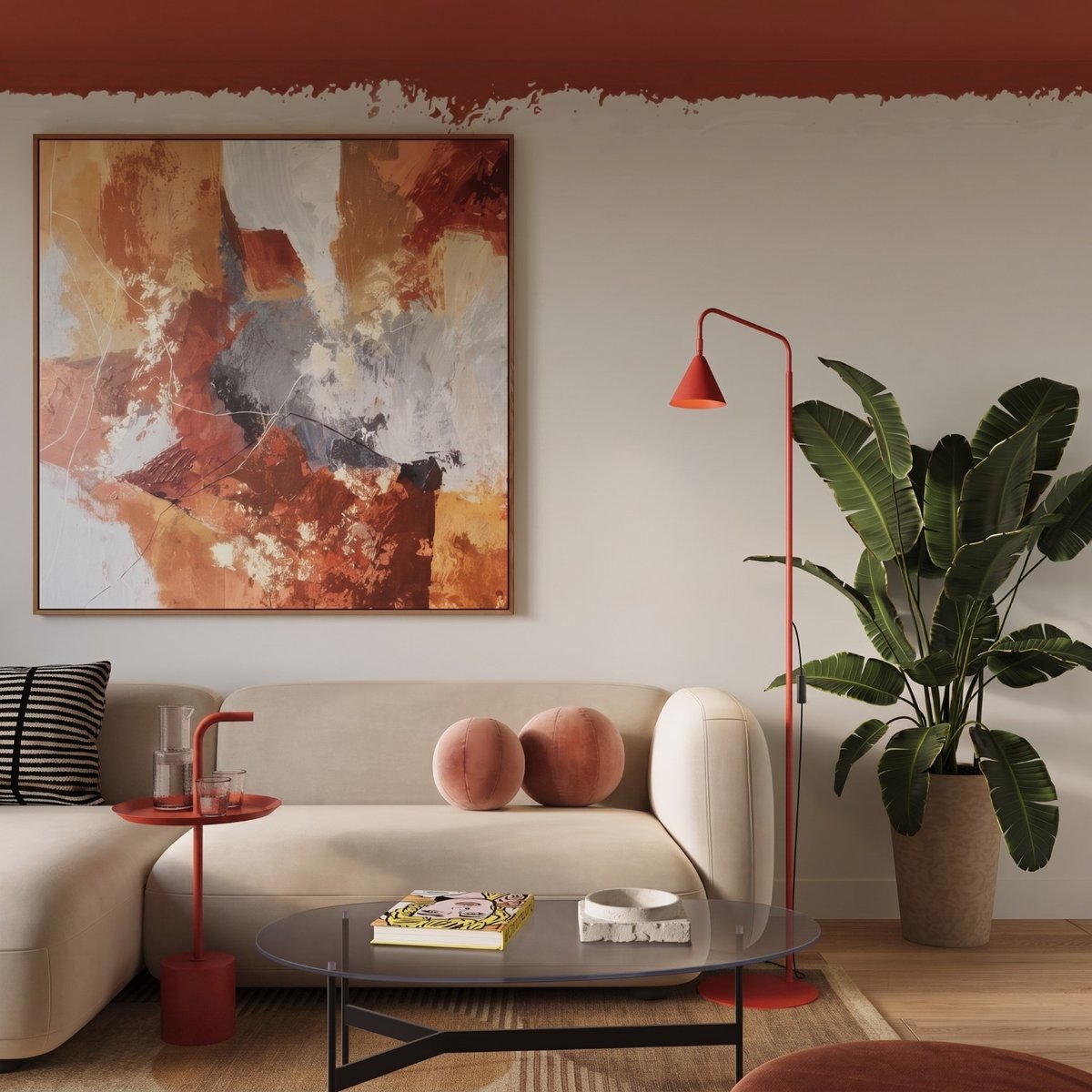 Lampadaire Rouge E14 1 Nox rouge, EDEN